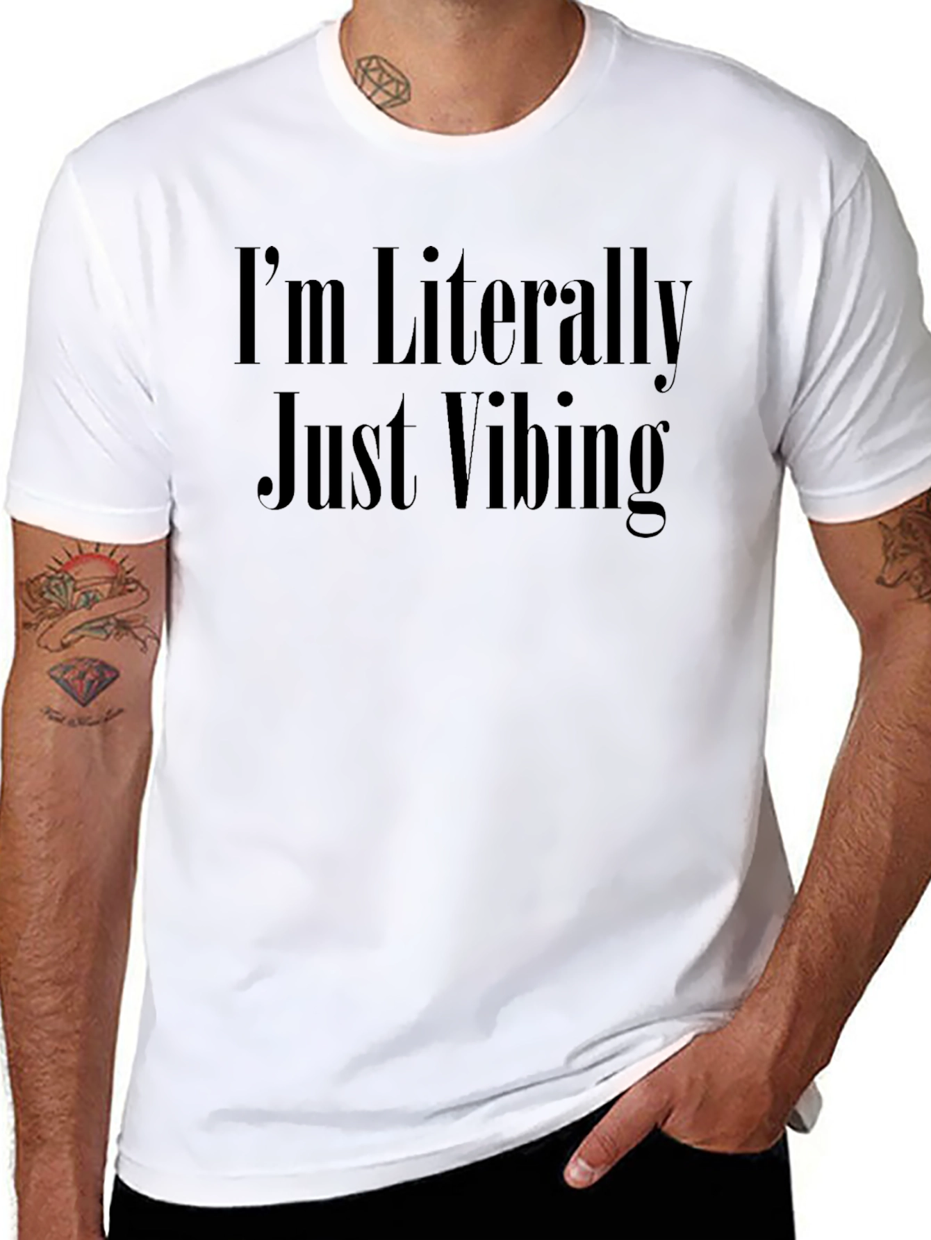 Im Literally Just Vibing T-Shirt - Black