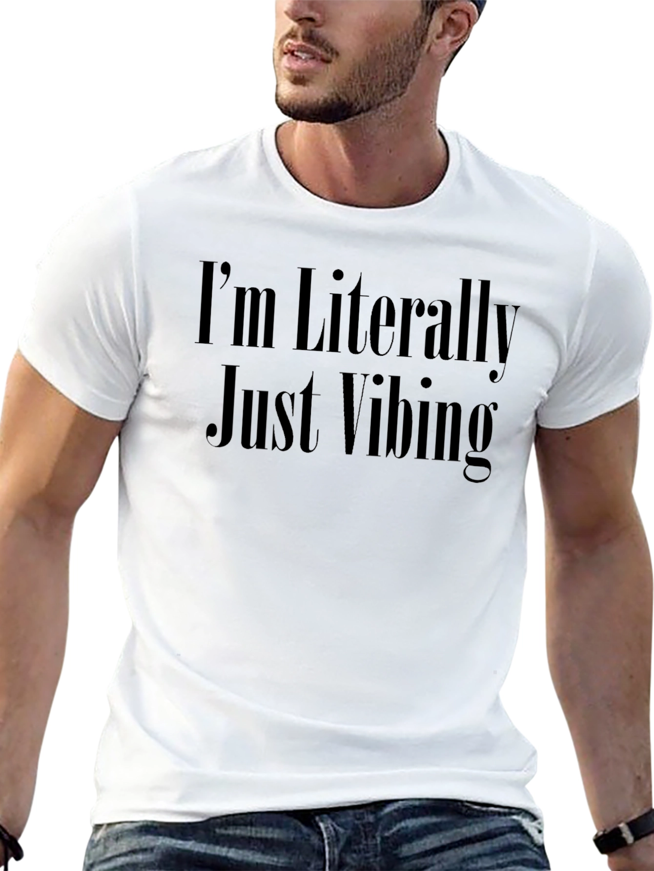 Im Literally Just Vibing T-Shirt - Black