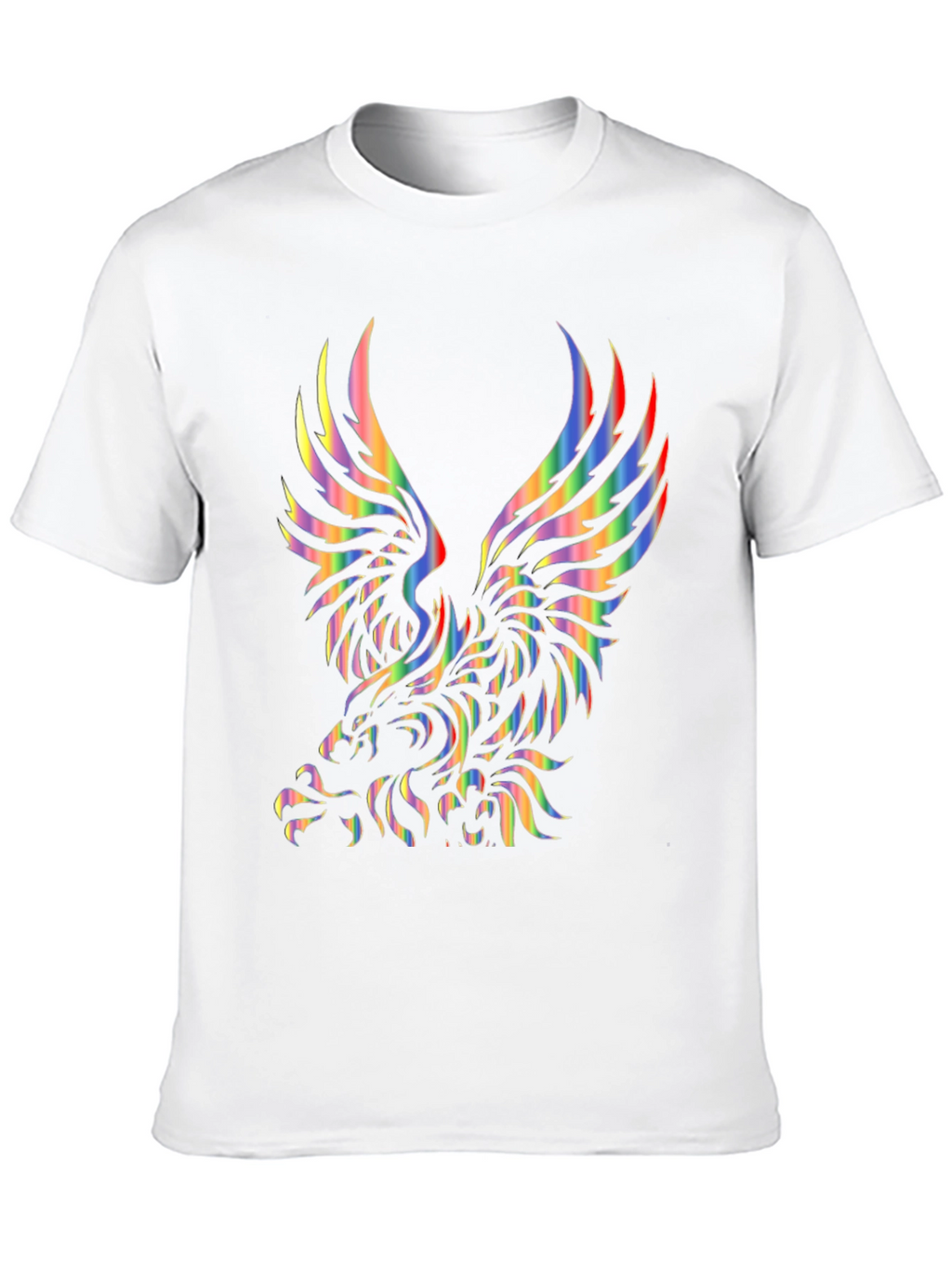 Rainbow Eagle Graphic Black T-Shirt