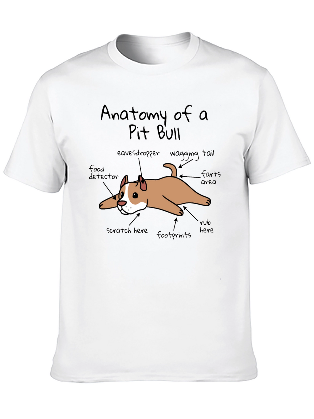 Anatomy of a Pit Bull T-Shirt Funny Dog Tee