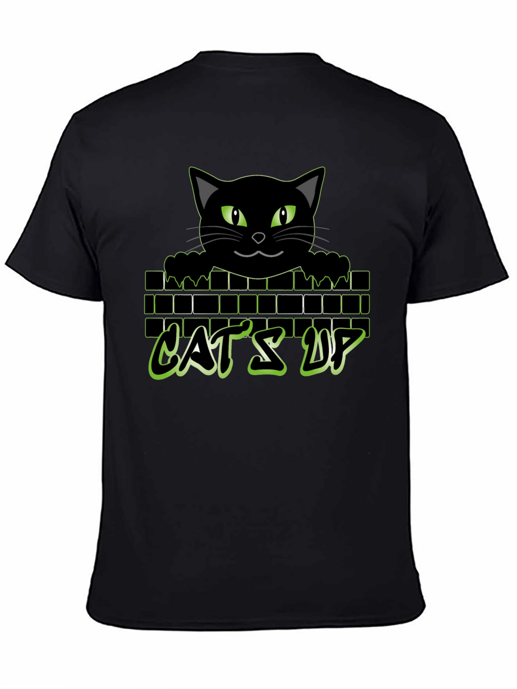 Cats Up Graphic T-Shirt - Black