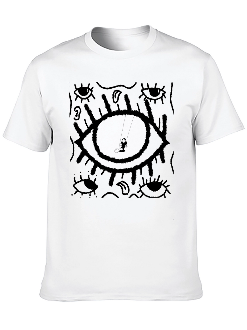 Eye Graphic Black T-Shirt - Unique Design Tee