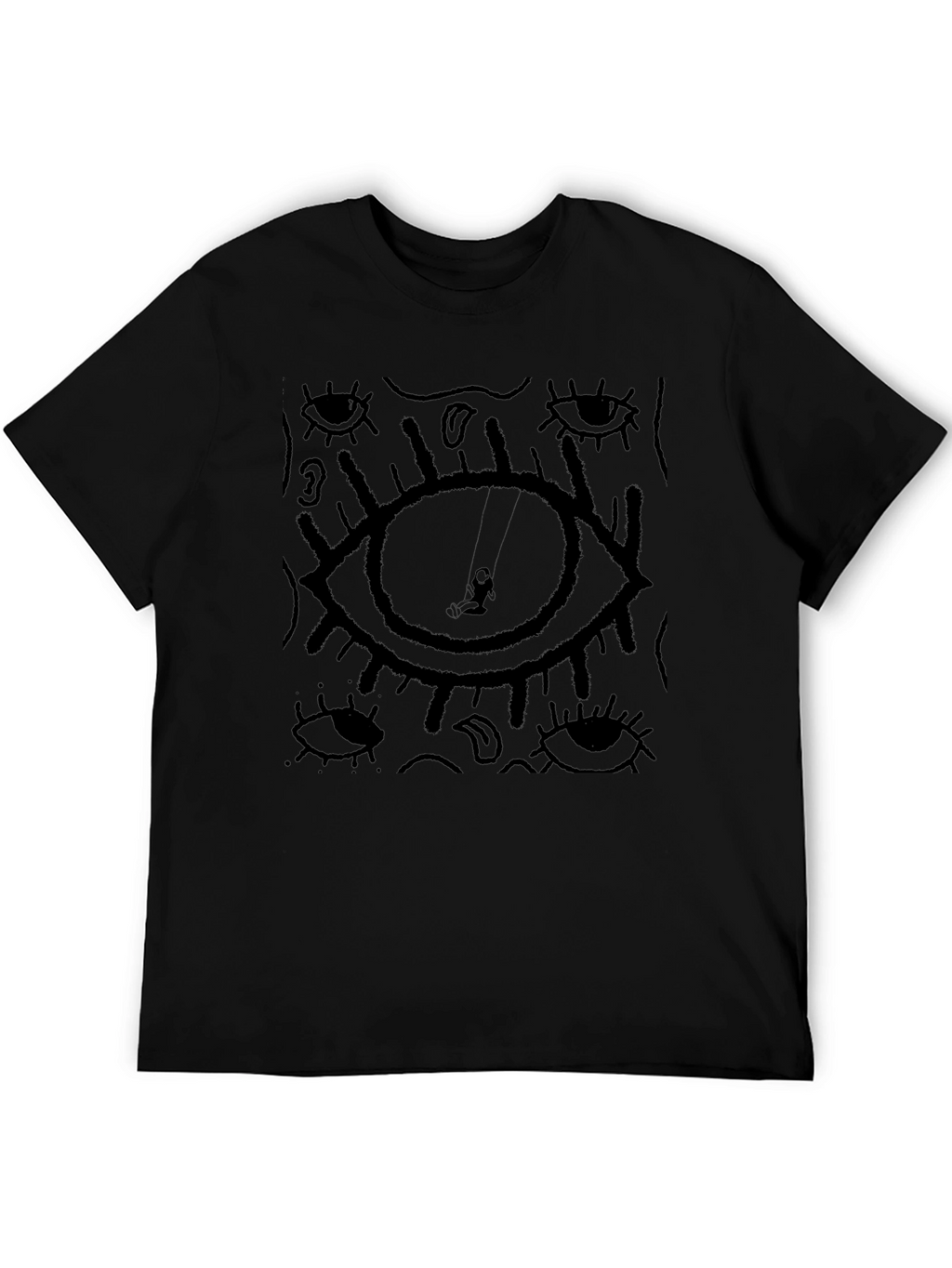Eye Graphic Black T-Shirt - Unique Design Tee