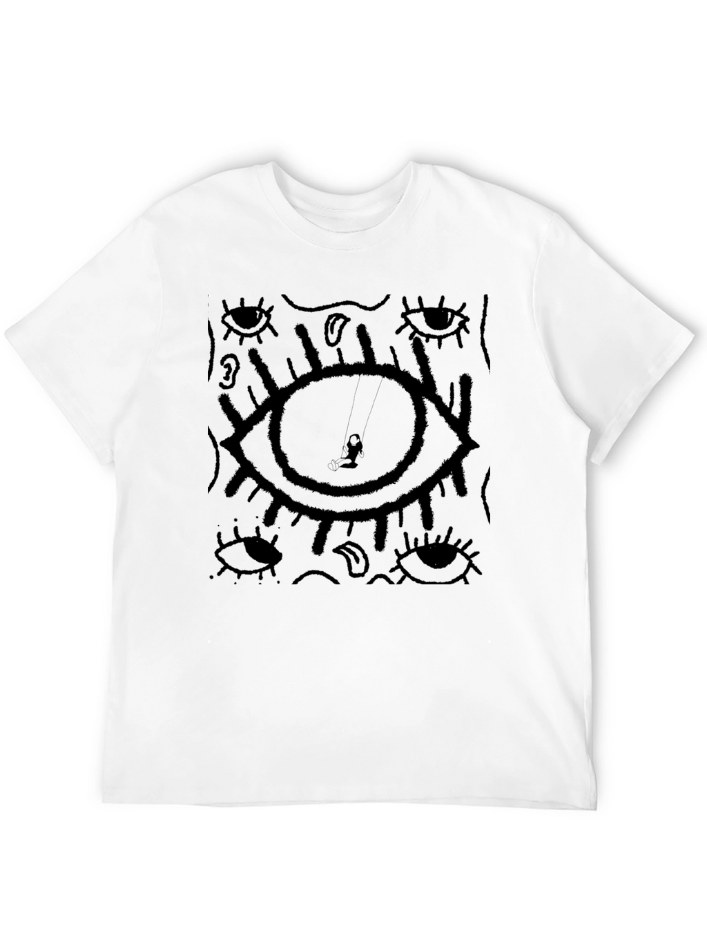 Eye Graphic Black T-Shirt - Unique Design Tee
