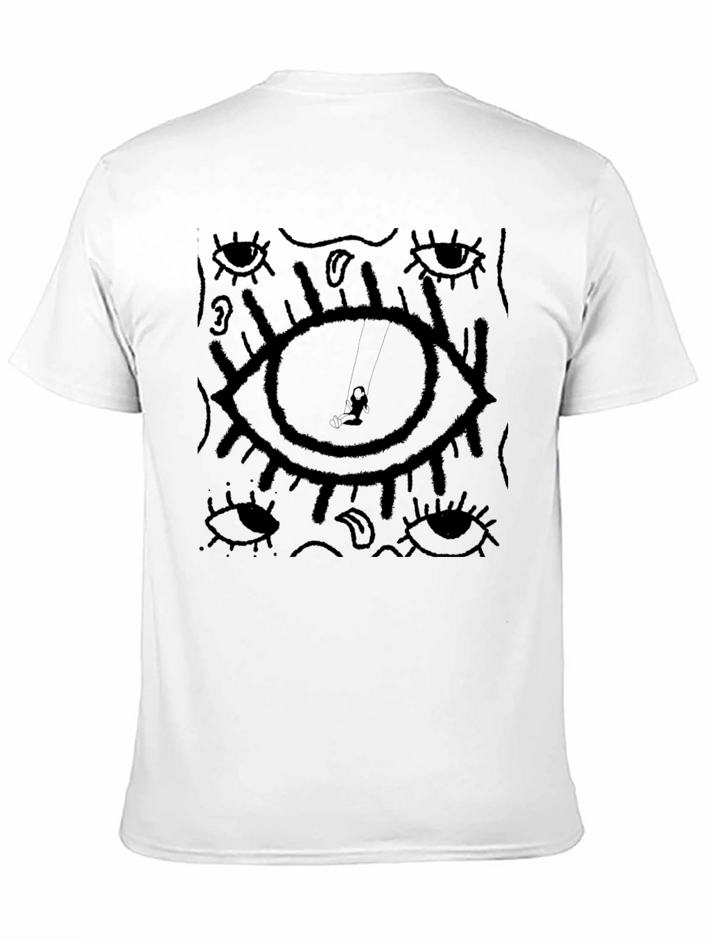 Eye Graphic Black T-Shirt - Unique Design Tee