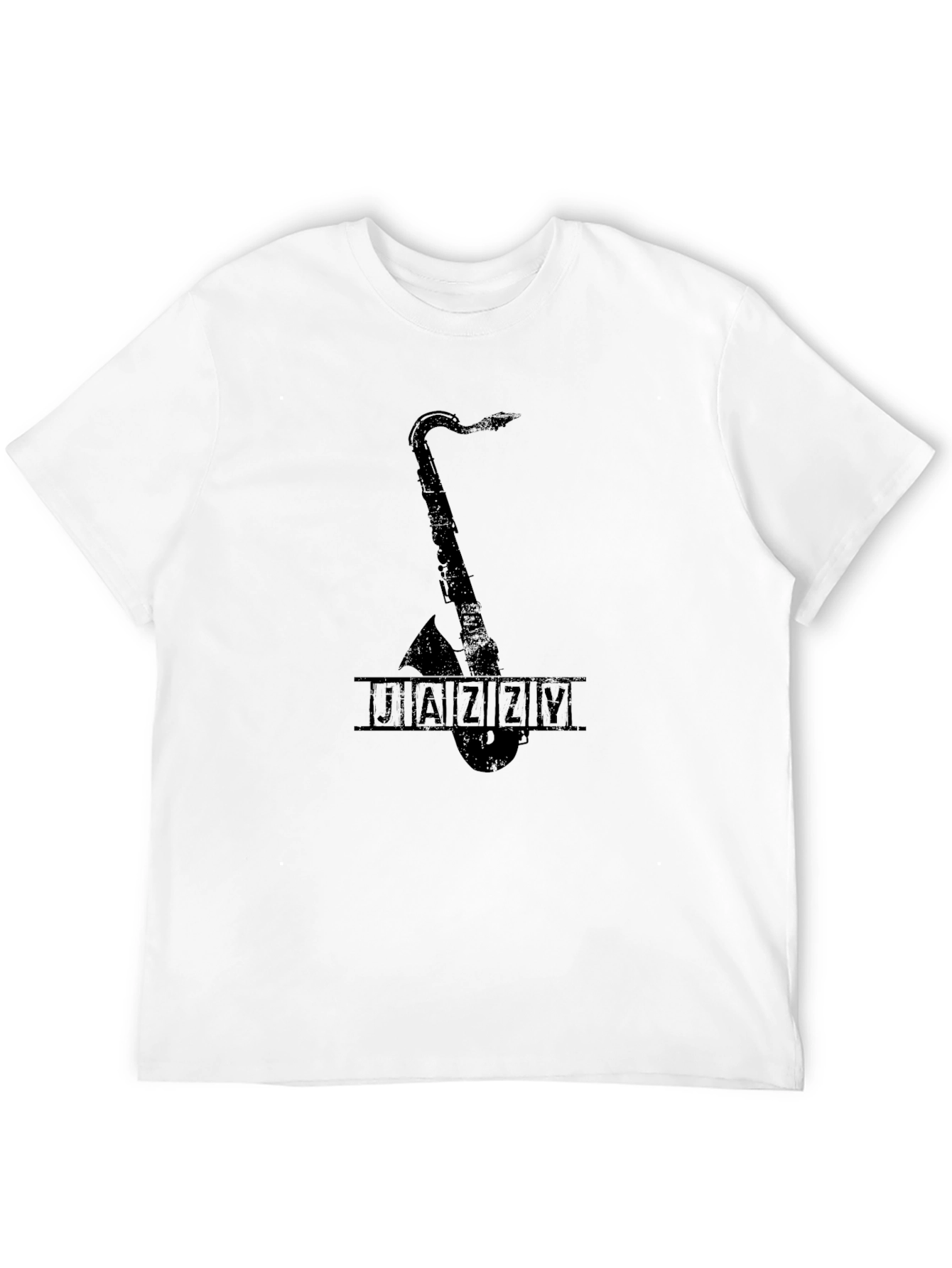 JAZZY Saxophone Graphic Black T-Shirt