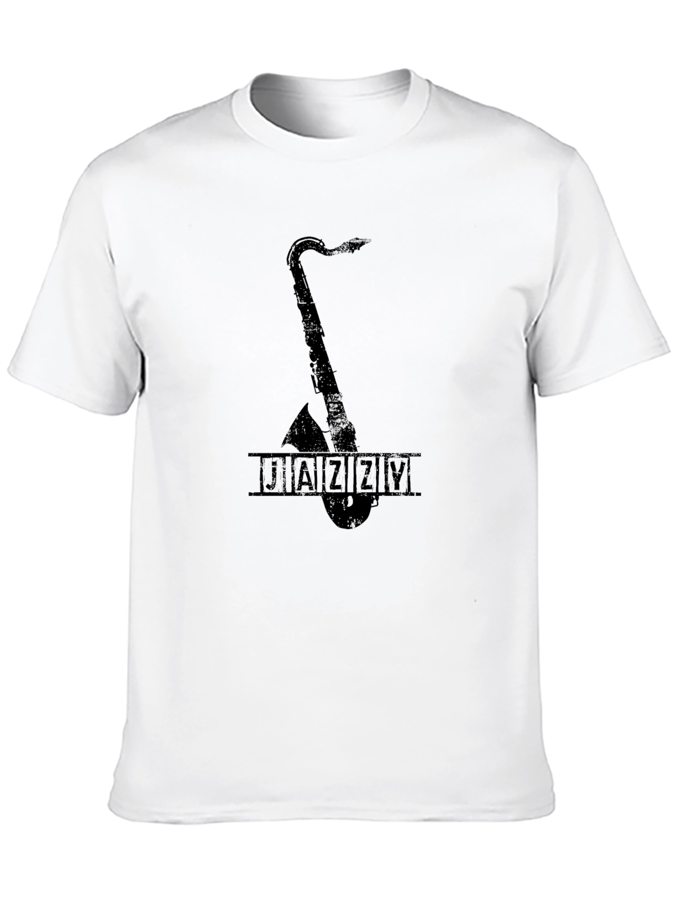 JAZZY Saxophone Graphic Black T-Shirt