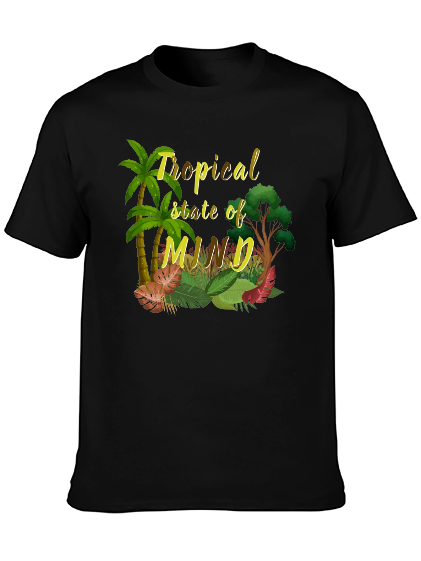 Tropical State of Mind Black T-Shirt