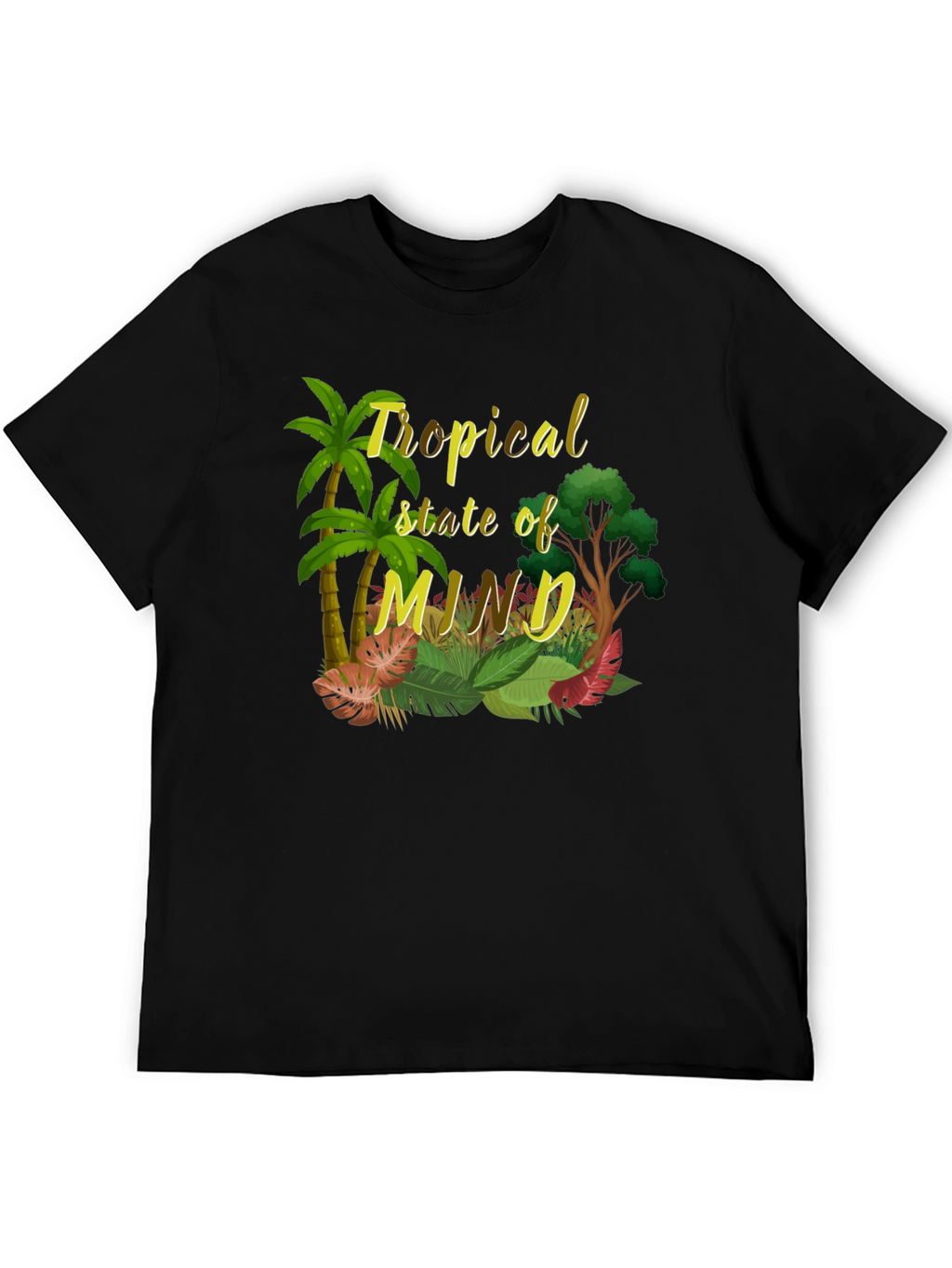 Tropical State of Mind Black T-Shirt