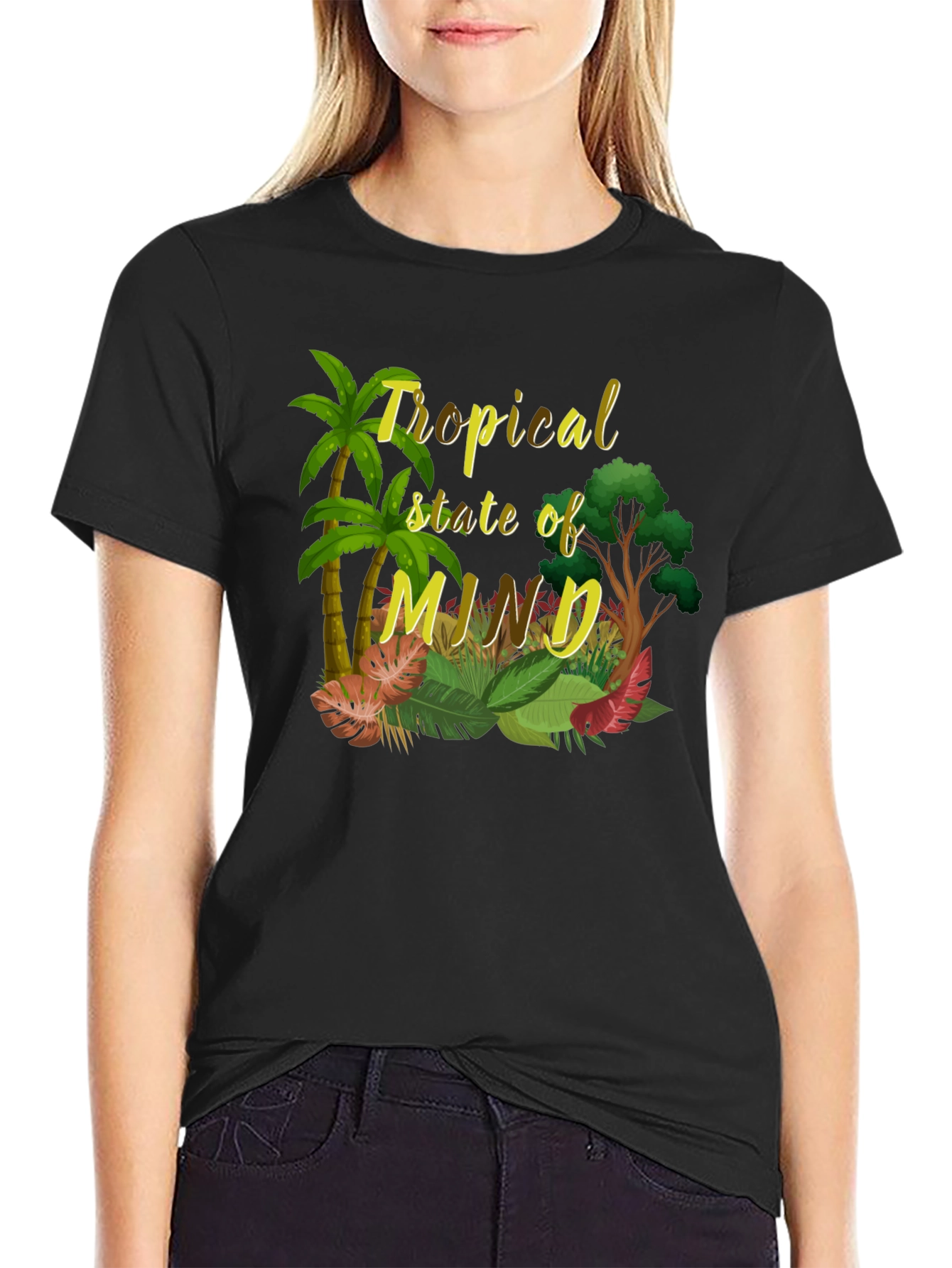 Tropical State of Mind Black T-Shirt