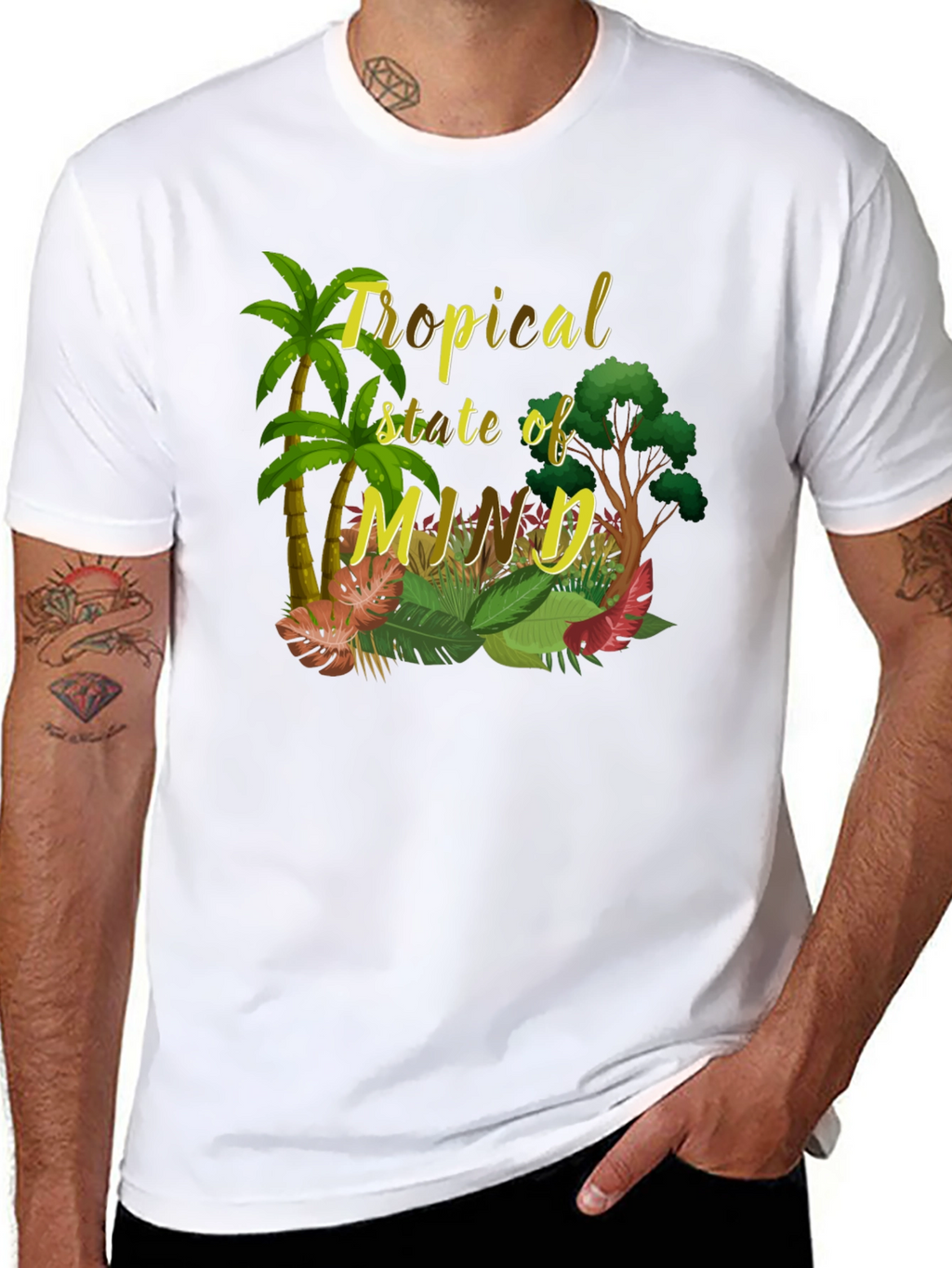 Tropical State of Mind Black T-Shirt
