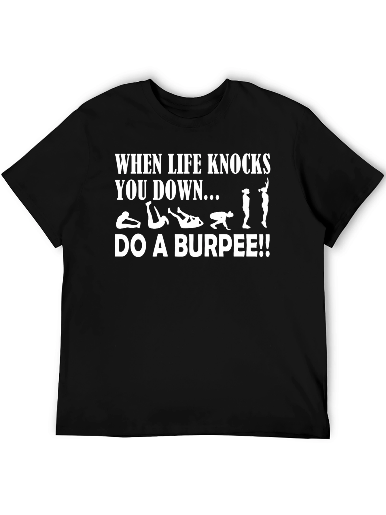 Burpee Workout Black T-Shirt Fitness Tee