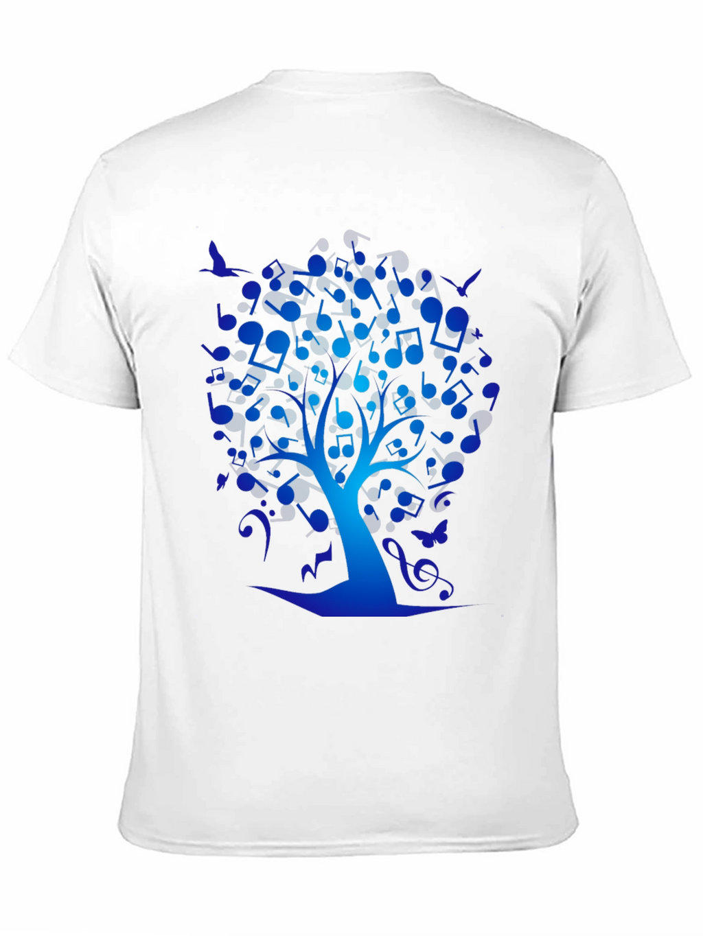 Musical Tree Graphic Tee - Black Cotton T-Shirt
