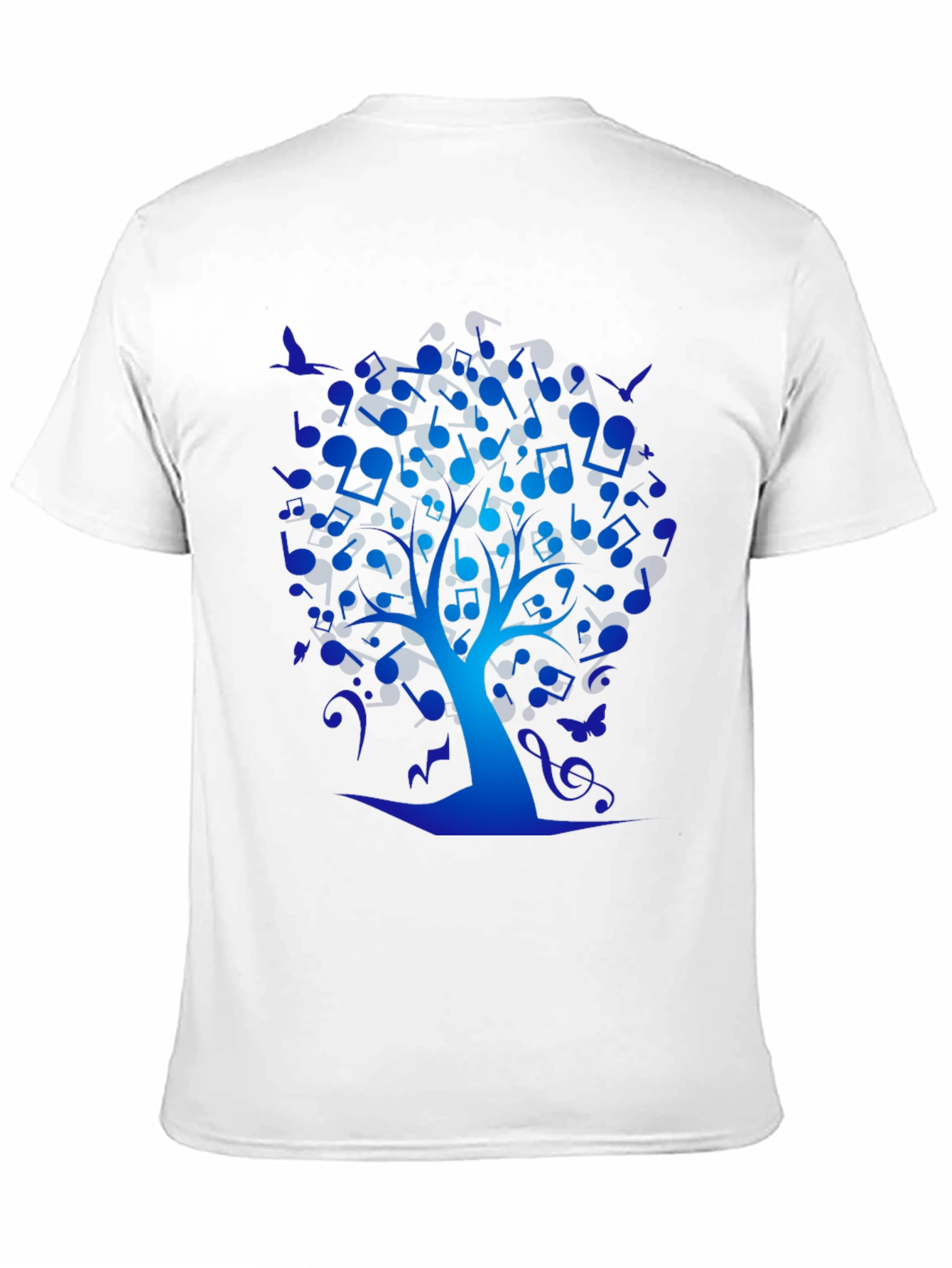 Musical Tree Graphic Tee - Black Cotton T-Shirt