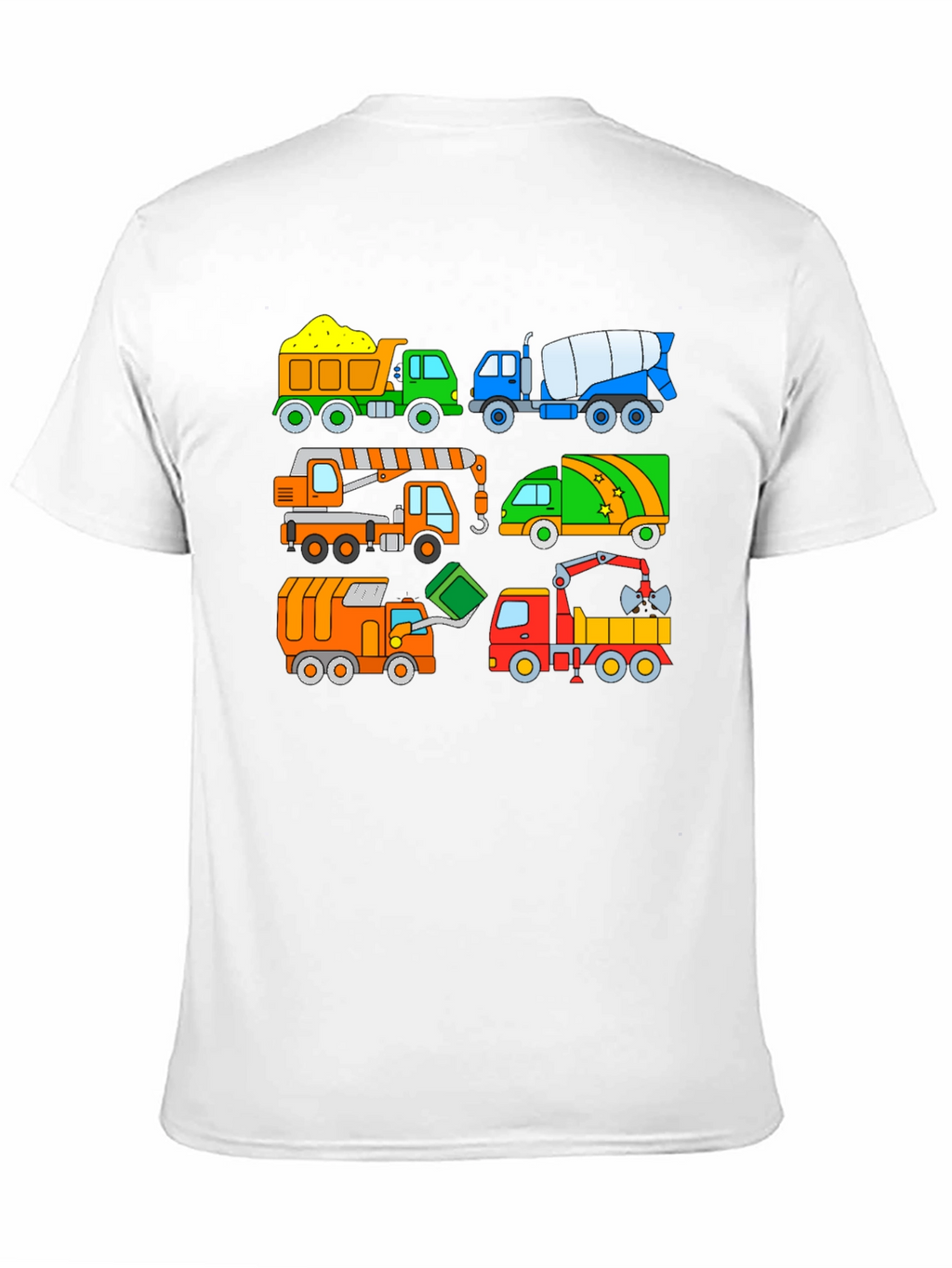 Construction Truck Print Black T-Shirt