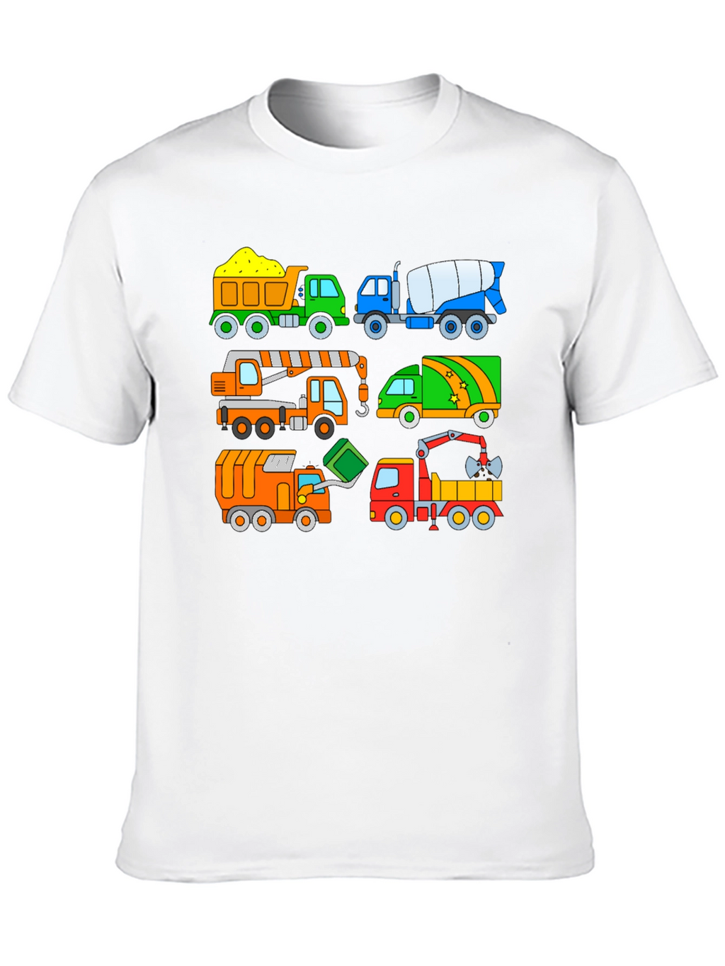 Construction Truck Print Black T-Shirt