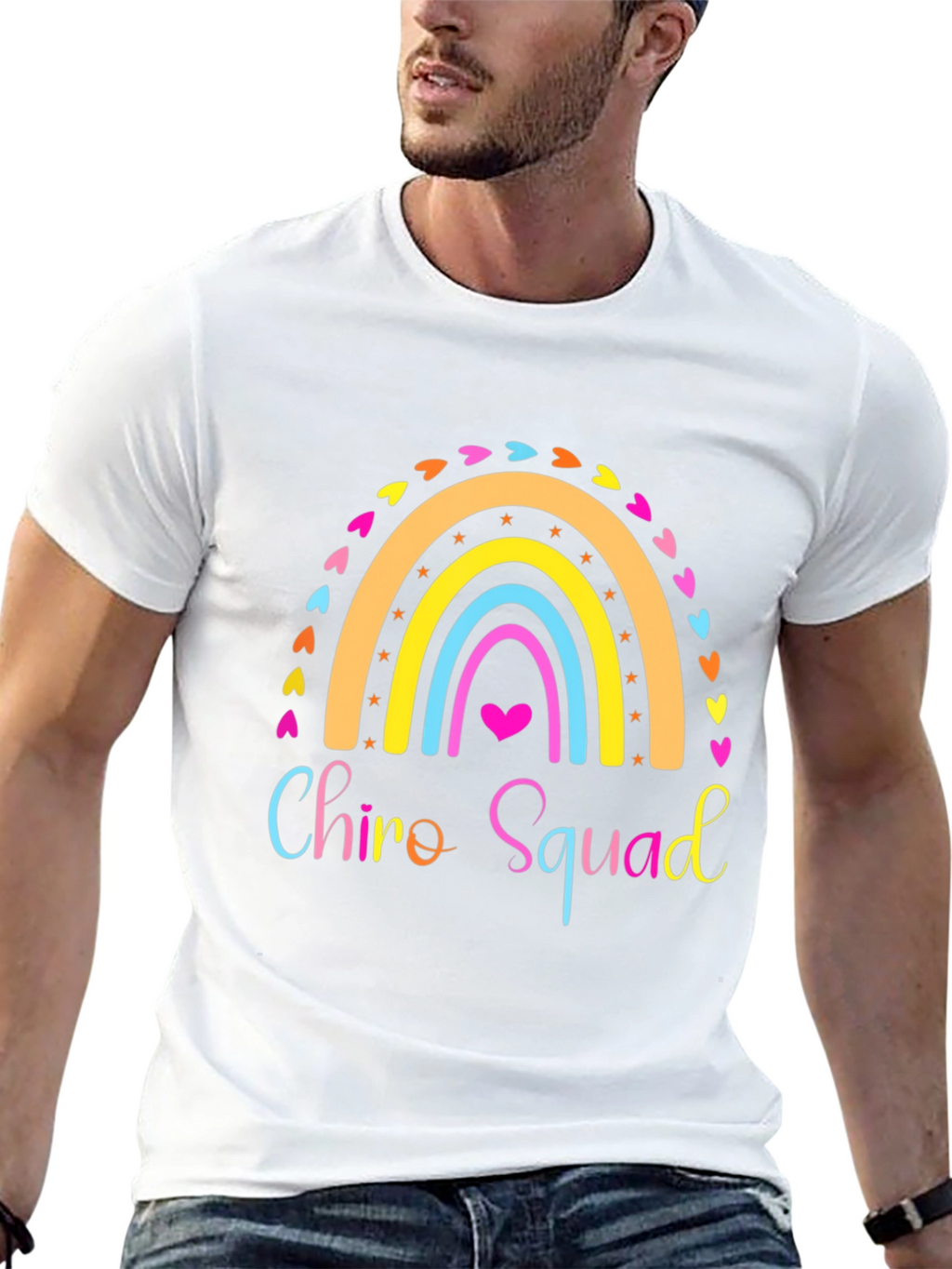 Chiro Squad Rainbow Graphic Tee - Black Unisex