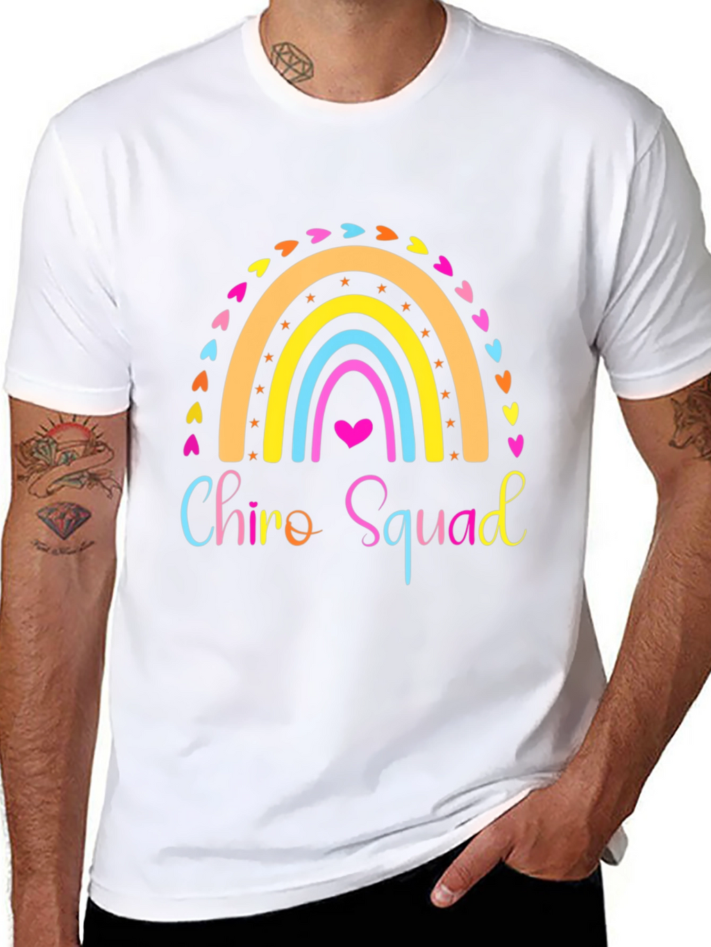 Chiro Squad Rainbow Graphic Tee - Black Unisex