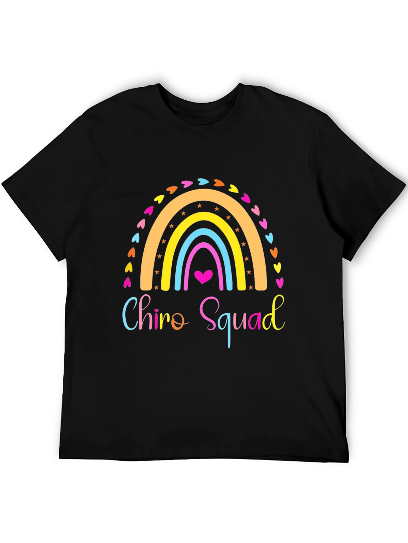 Chiro Squad Rainbow Graphic Tee - Black Unisex