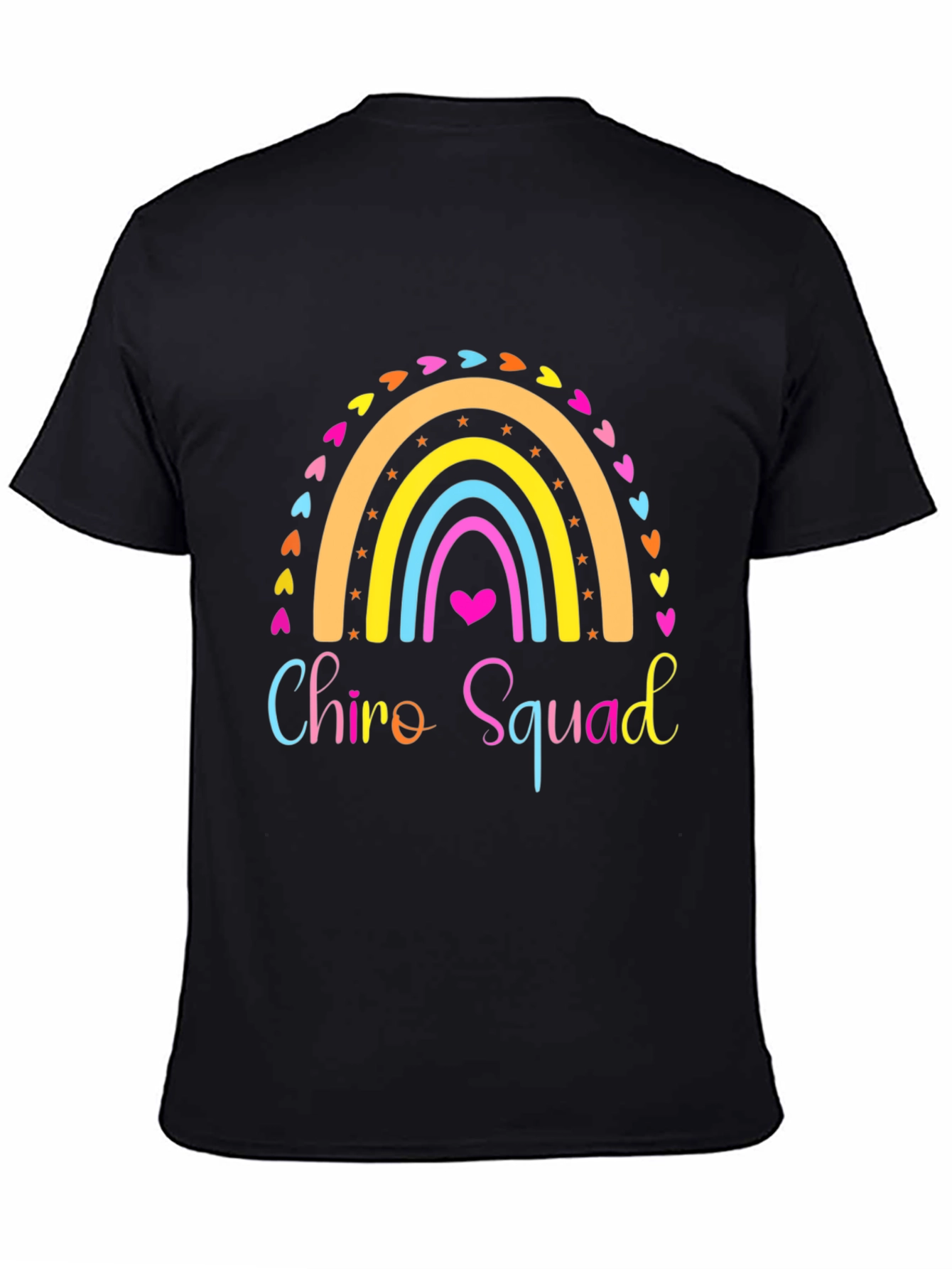 Chiro Squad Rainbow Graphic Tee - Black Unisex
