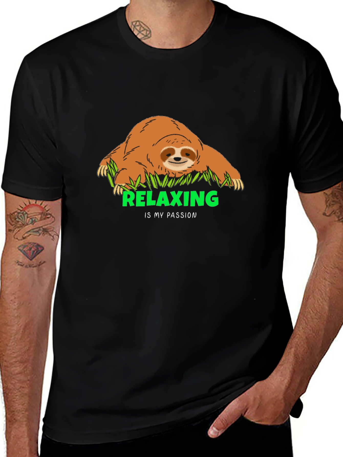 Relaxing Sloth Graphic Tee - My Passion