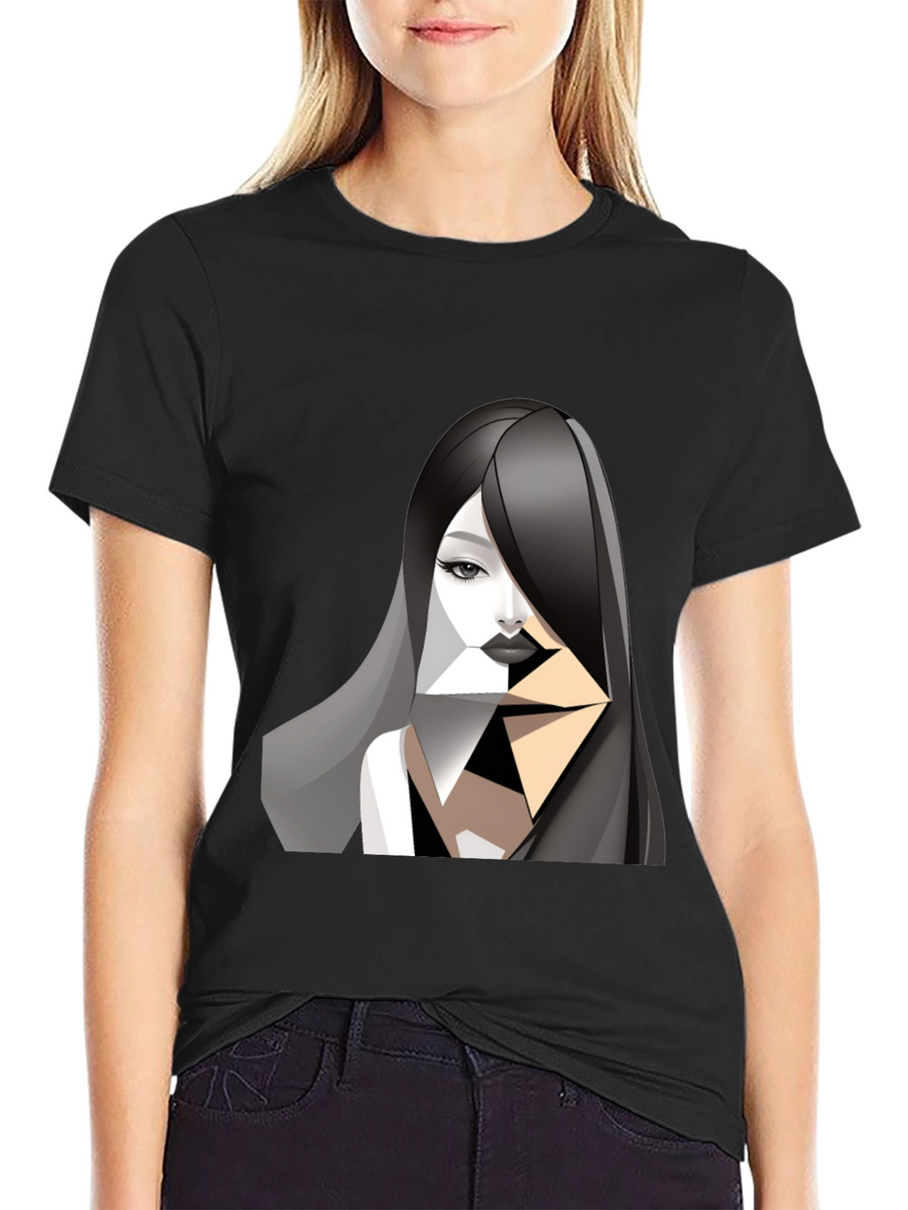Abstract Woman Graphic Tee - Stylish Unisex T-Shirt