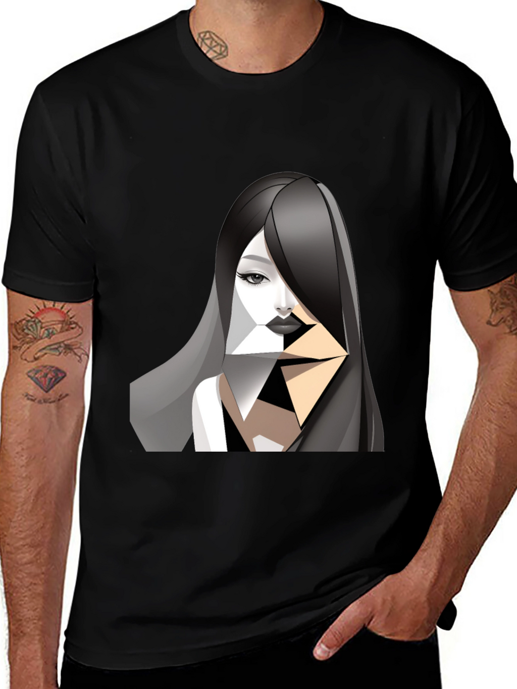 Abstract Woman Graphic Tee - Stylish Unisex T-Shirt