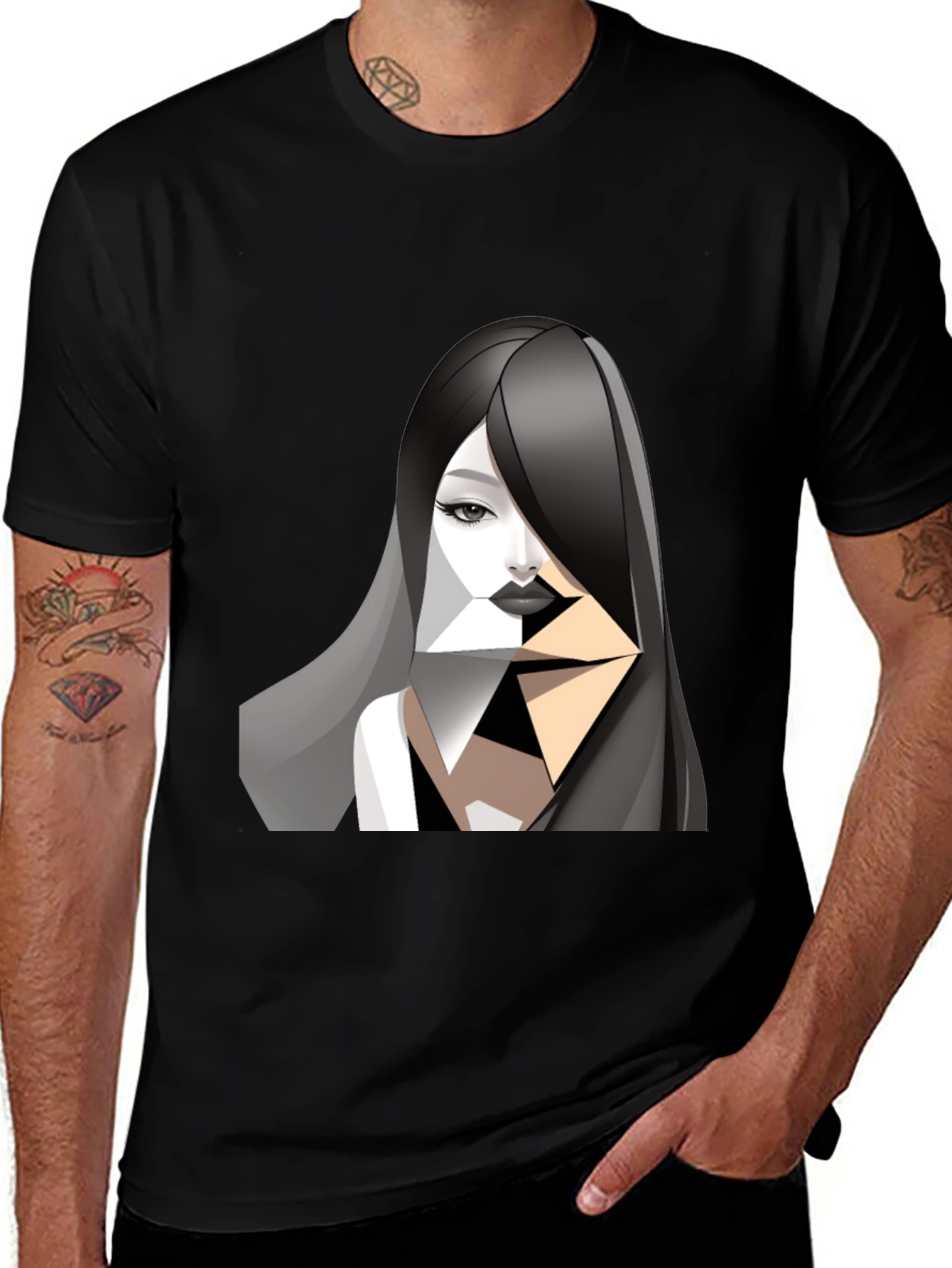 Abstract Woman Graphic Tee - Stylish Unisex T-Shirt