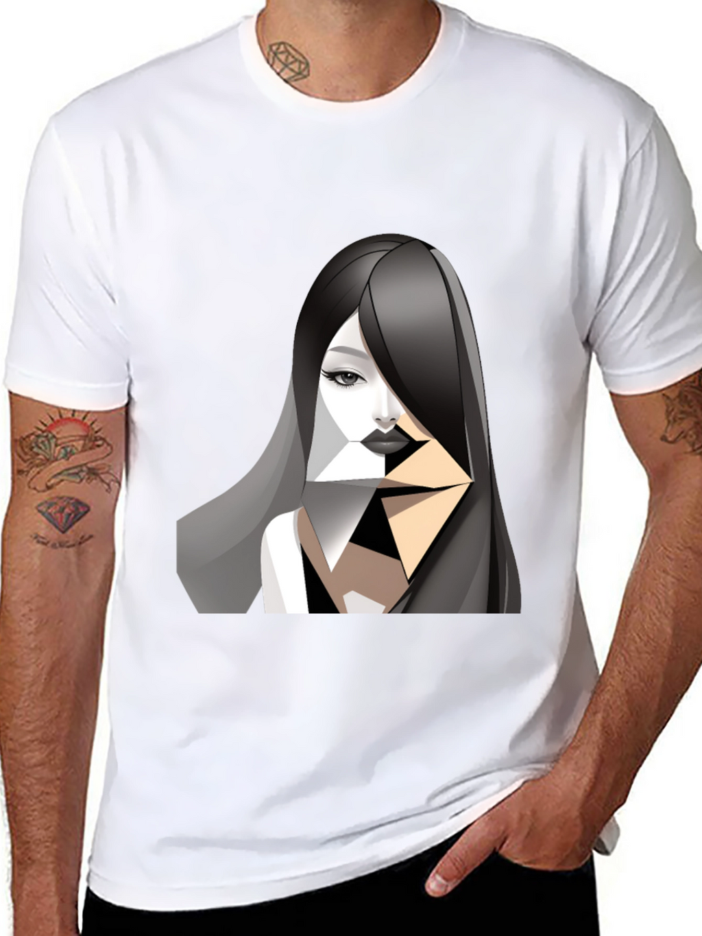 Abstract Woman Graphic Tee - Stylish Unisex T-Shirt