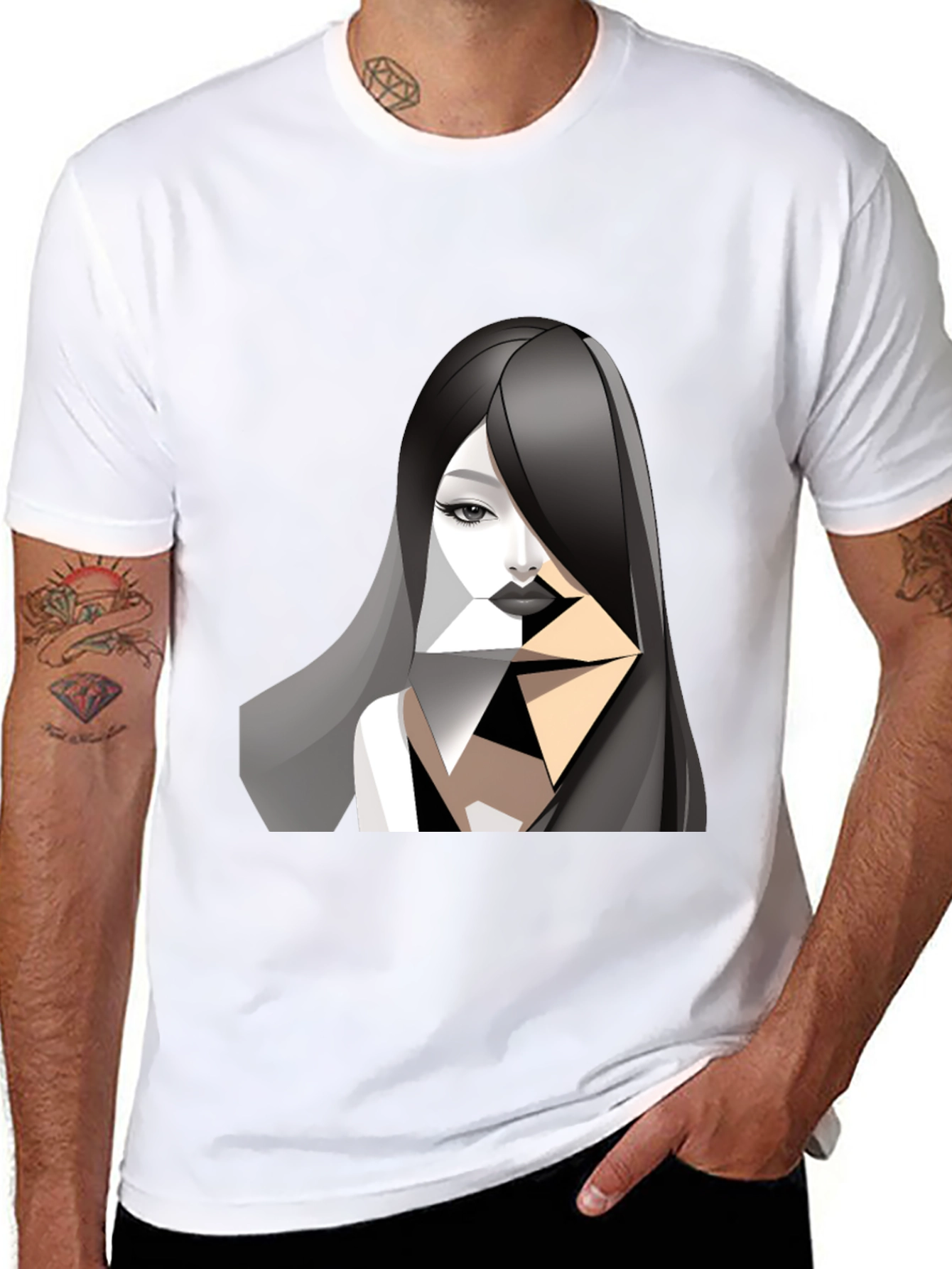 Abstract Woman Graphic Tee - Stylish Unisex T-Shirt