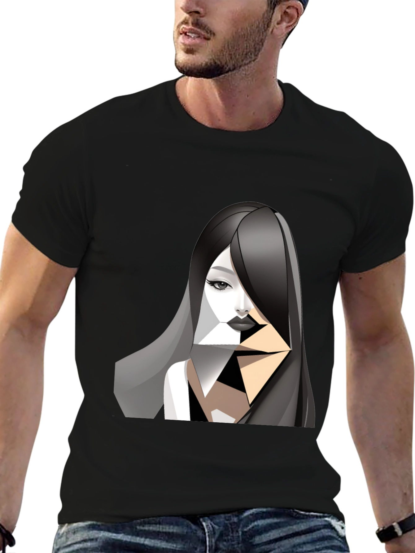 Abstract Woman Graphic Tee - Stylish Unisex T-Shirt