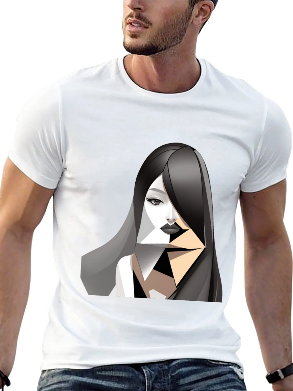 Abstract Woman Graphic Tee - Stylish Unisex T-Shirt