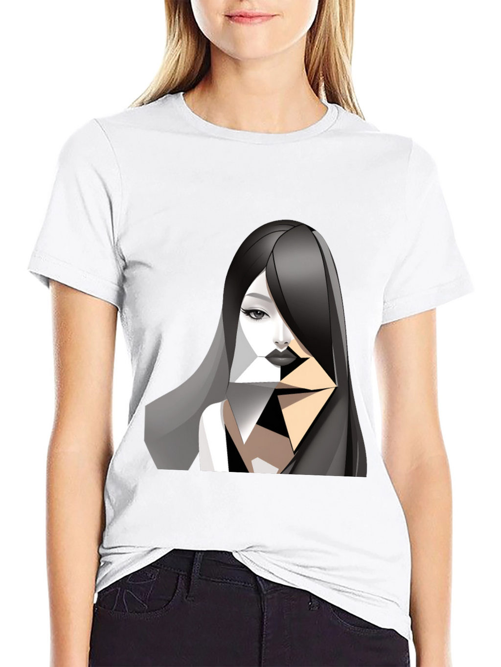 Abstract Woman Graphic Tee - Stylish Unisex T-Shirt
