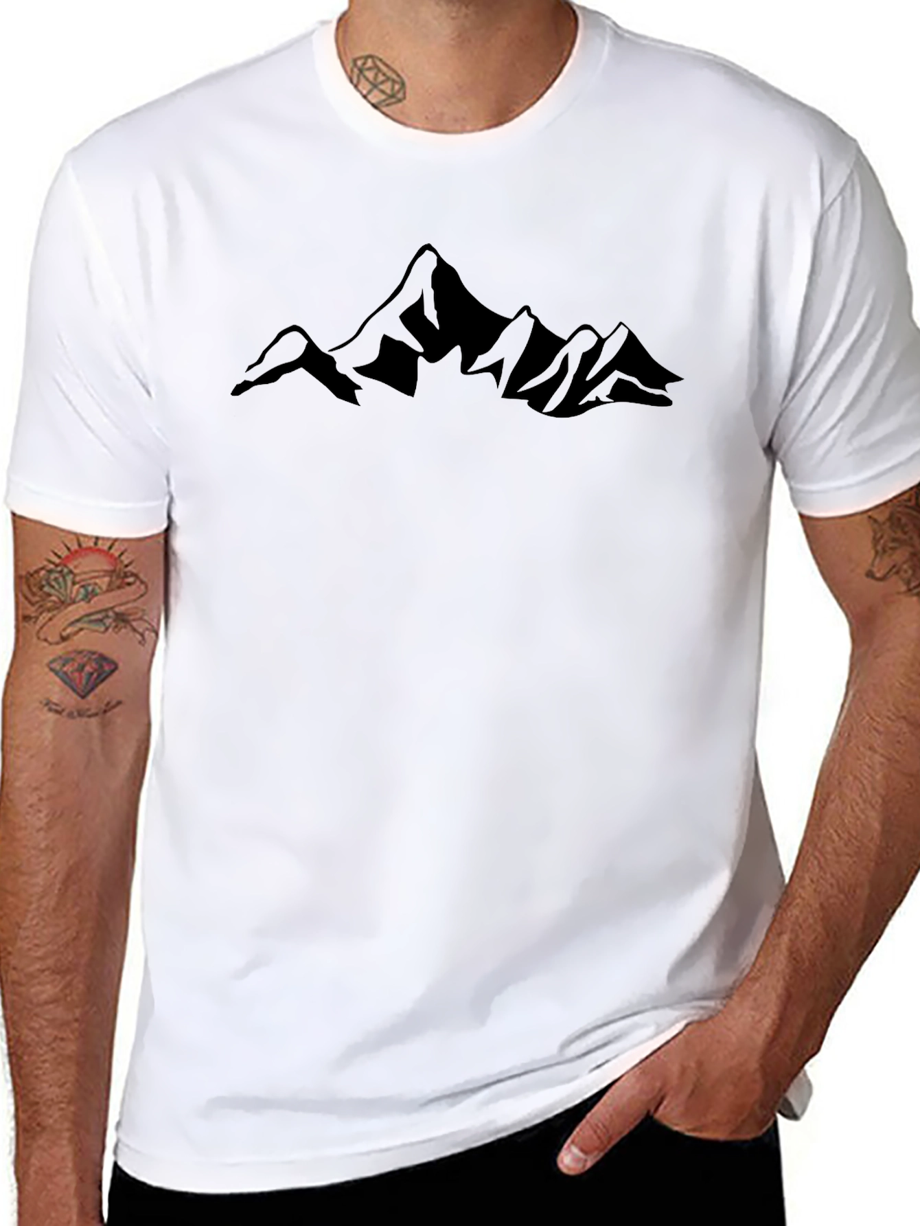 Mountain Silhouette Black T-Shirt