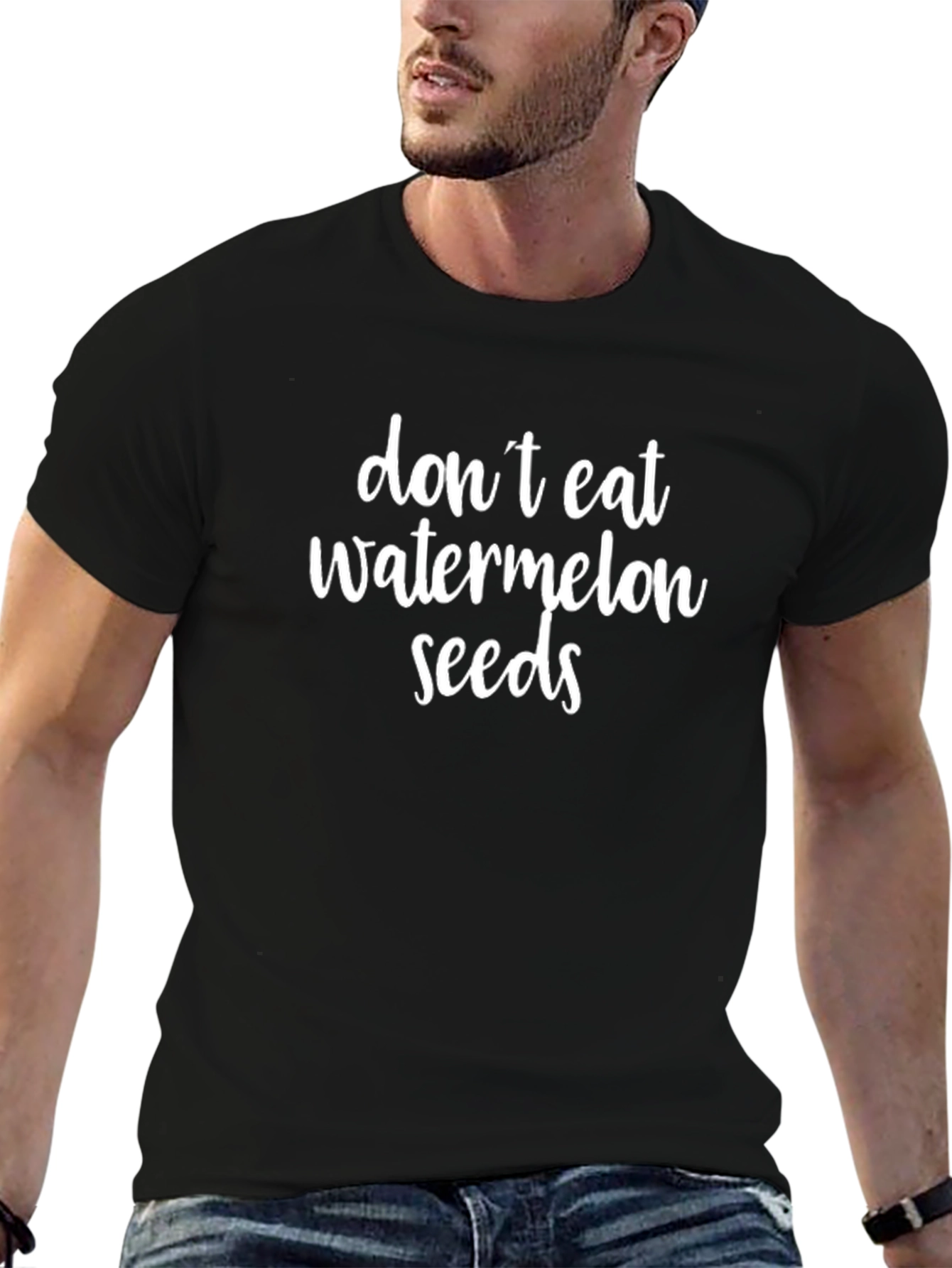 Dont Eat Watermelon Seeds Black T-Shirt