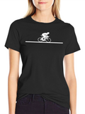 Cycling Silhouette T-Shirt - Sleek Black Tee