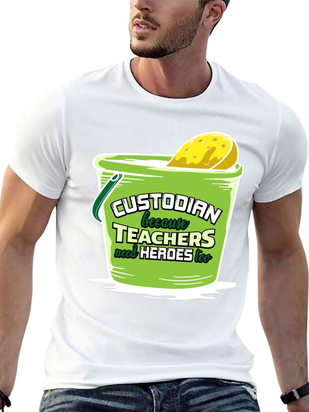 Custodian Hero T-Shirt: Teachers Need Heroes Too!
