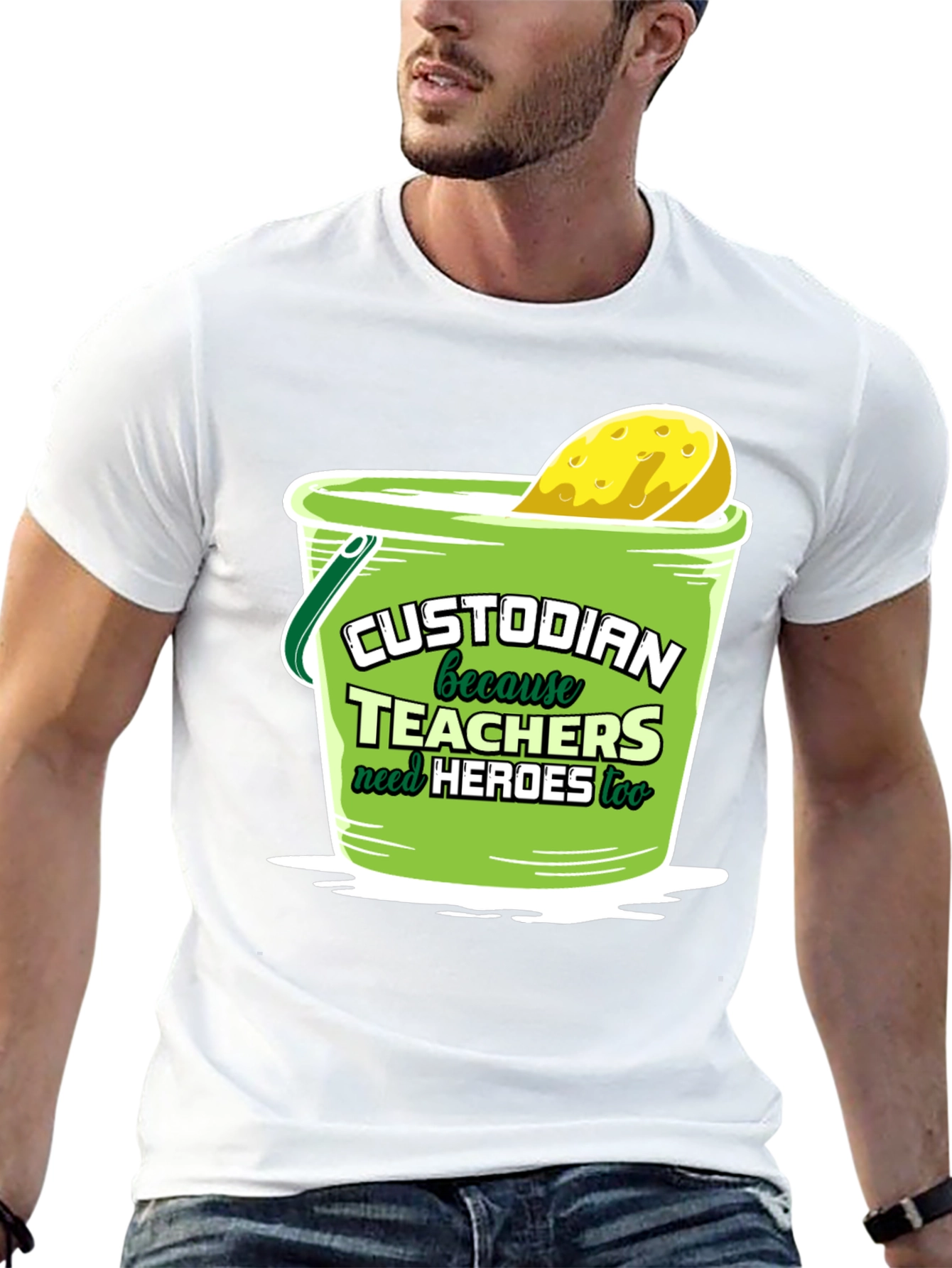 Custodian Hero T-Shirt: Teachers Need Heroes Too!