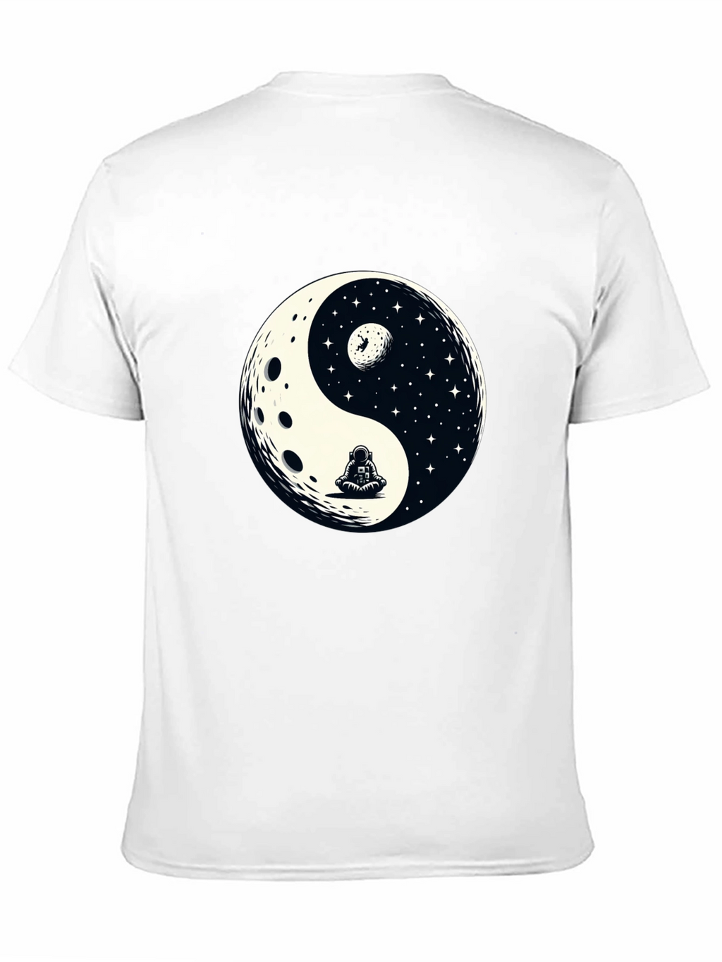 Yin Yang Astronaut Graphic Tee - Cosmic Balance