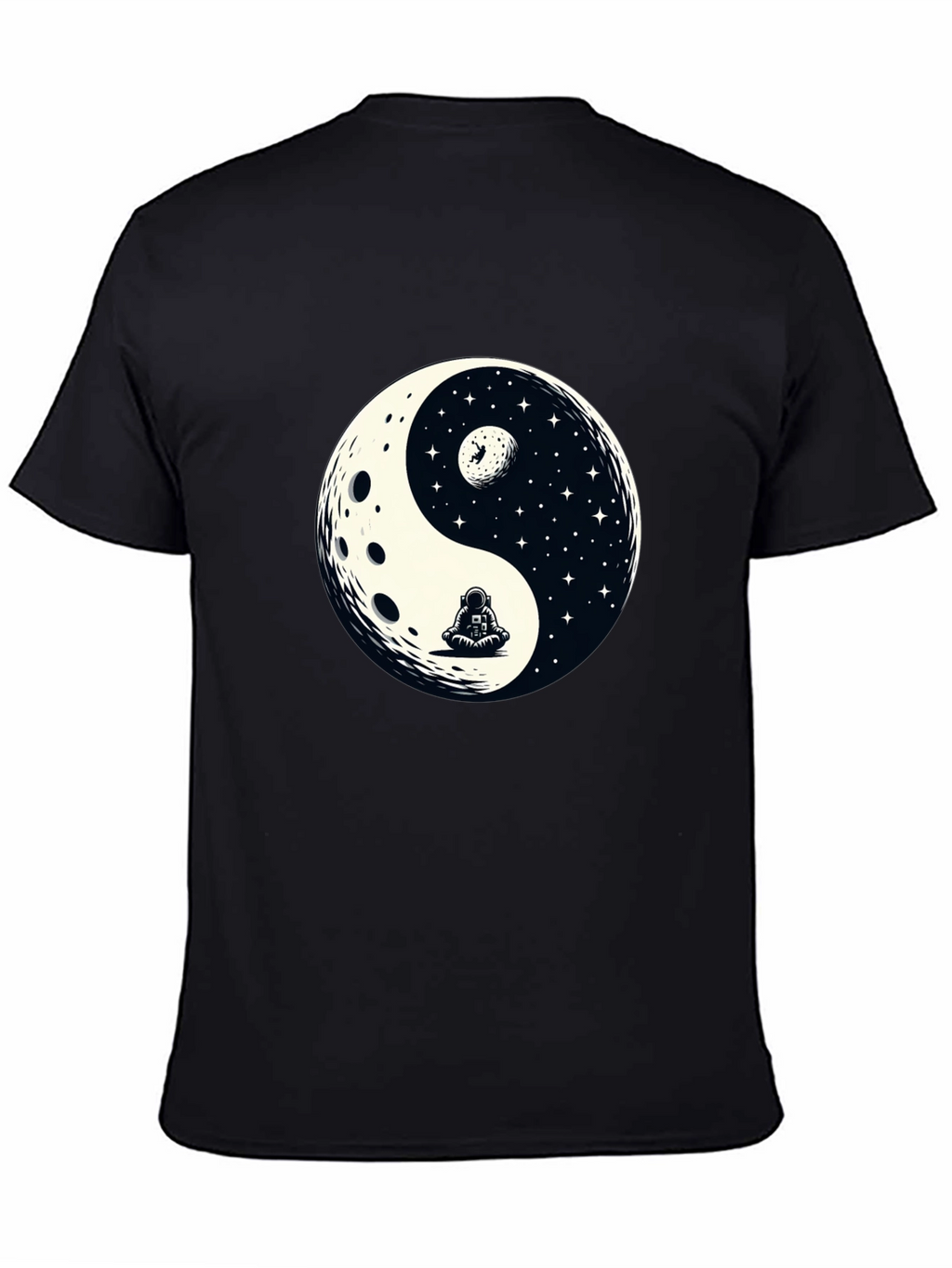 Yin Yang Astronaut Graphic Tee - Cosmic Balance