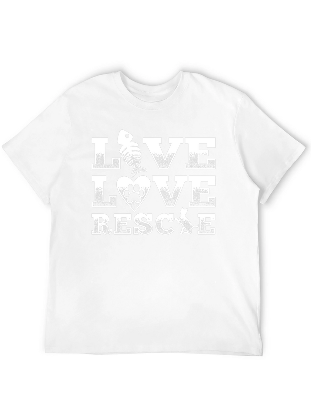 Live Love Rescue Graphic T-Shirt - Pet Adoption Tee