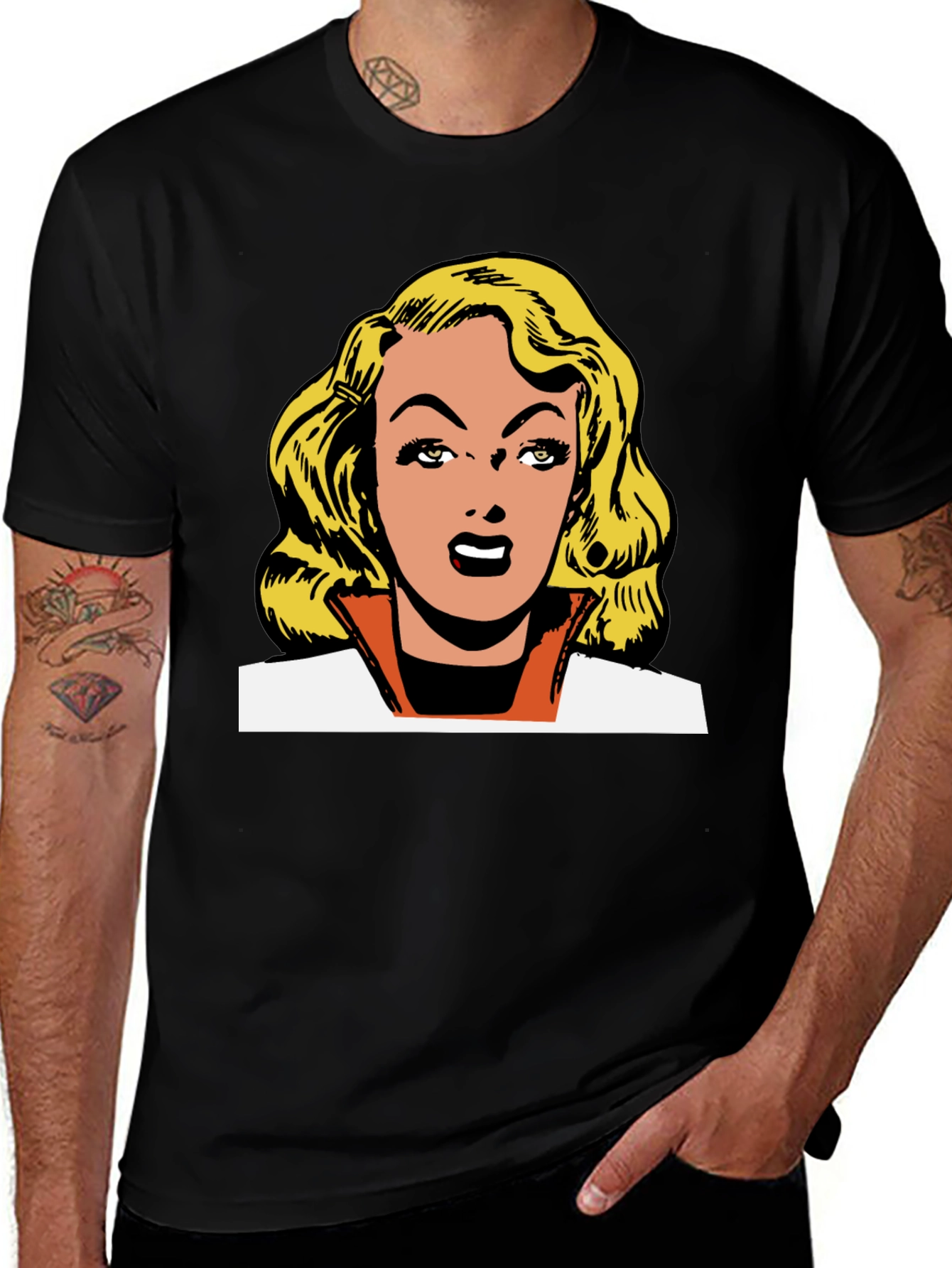 Retro Comic Book Blonde Graphic Tee