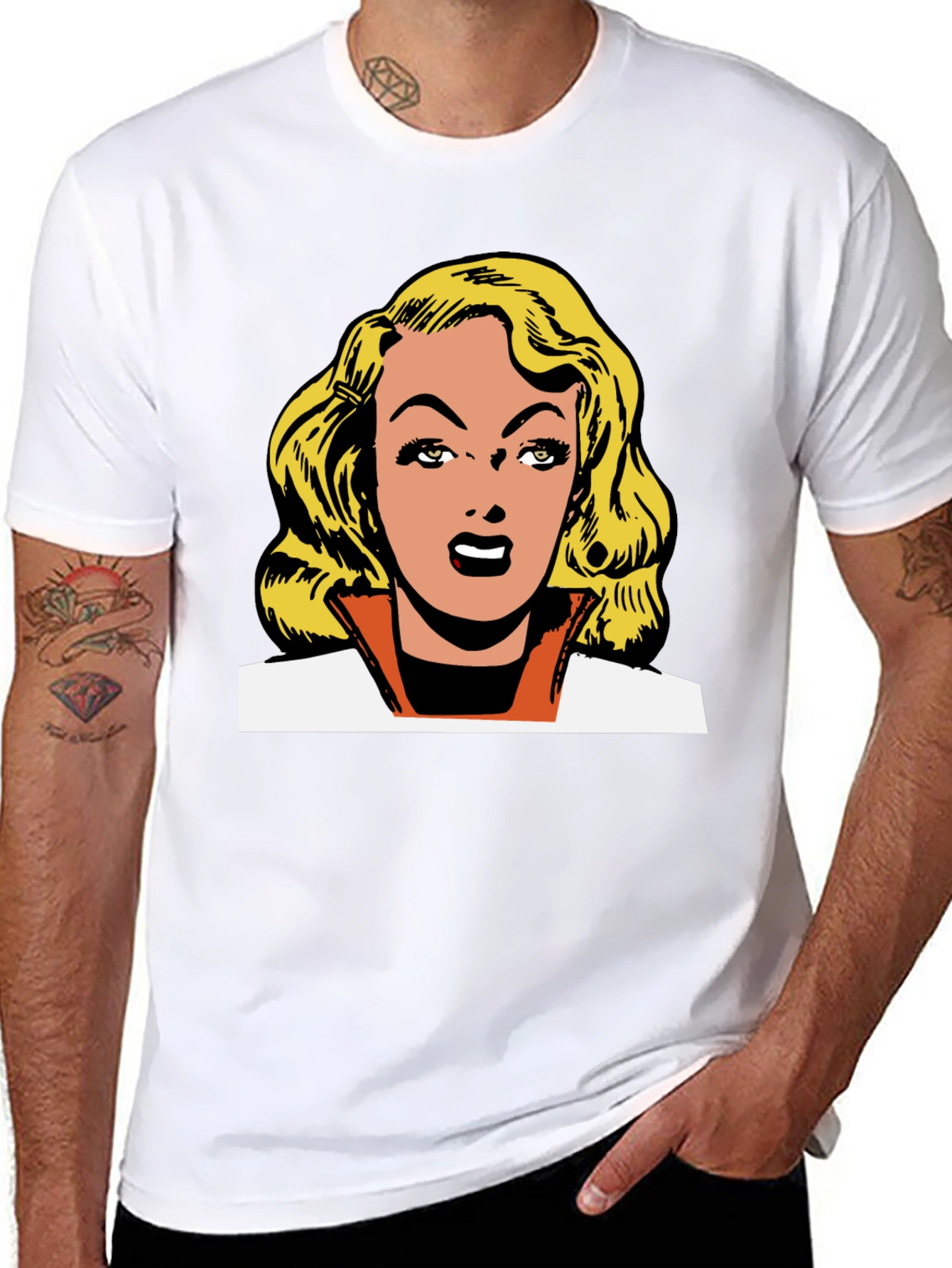 Retro Comic Book Blonde Graphic Tee