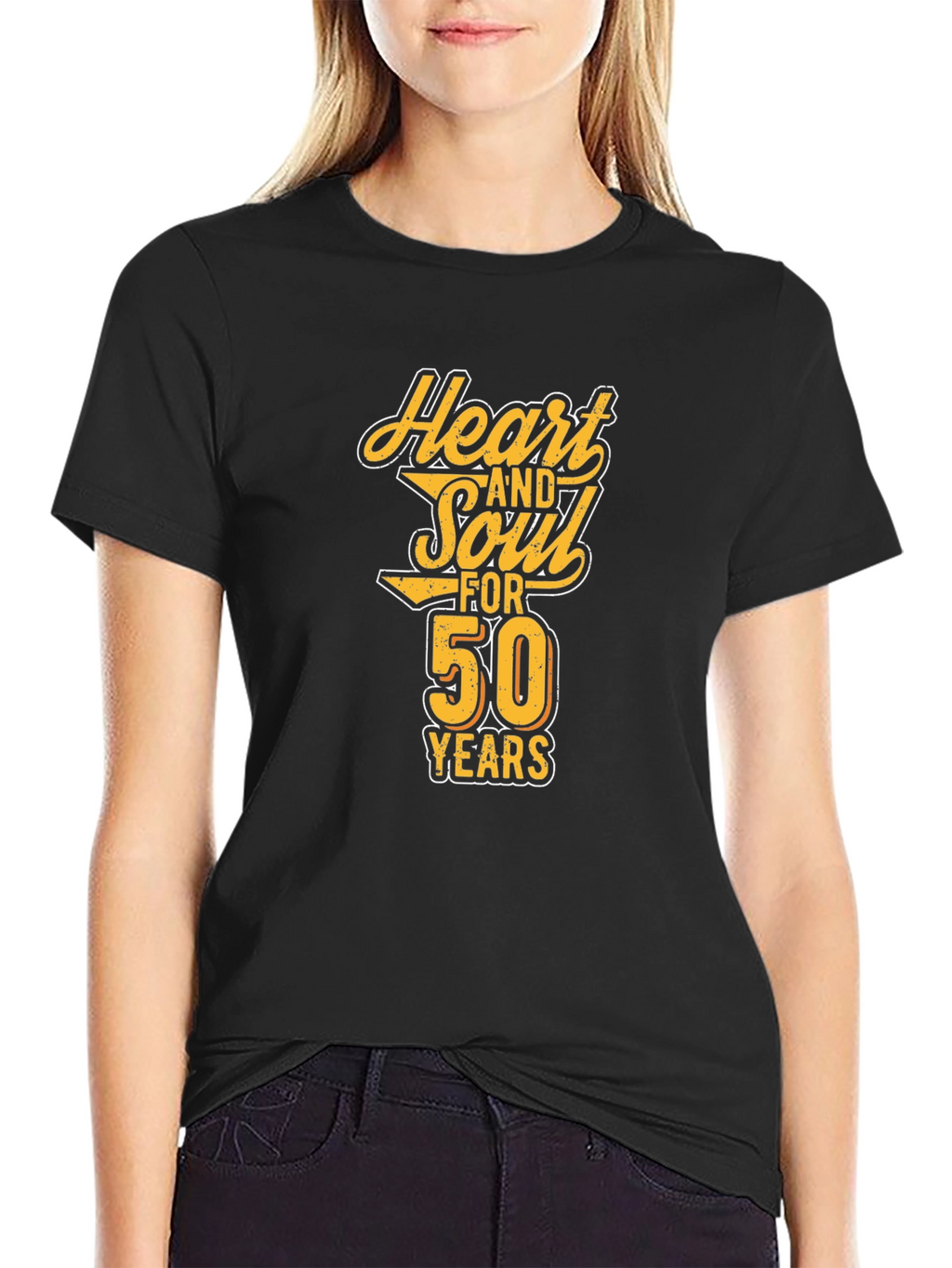 Heart and Soul 50 Years Black Graphic Tee