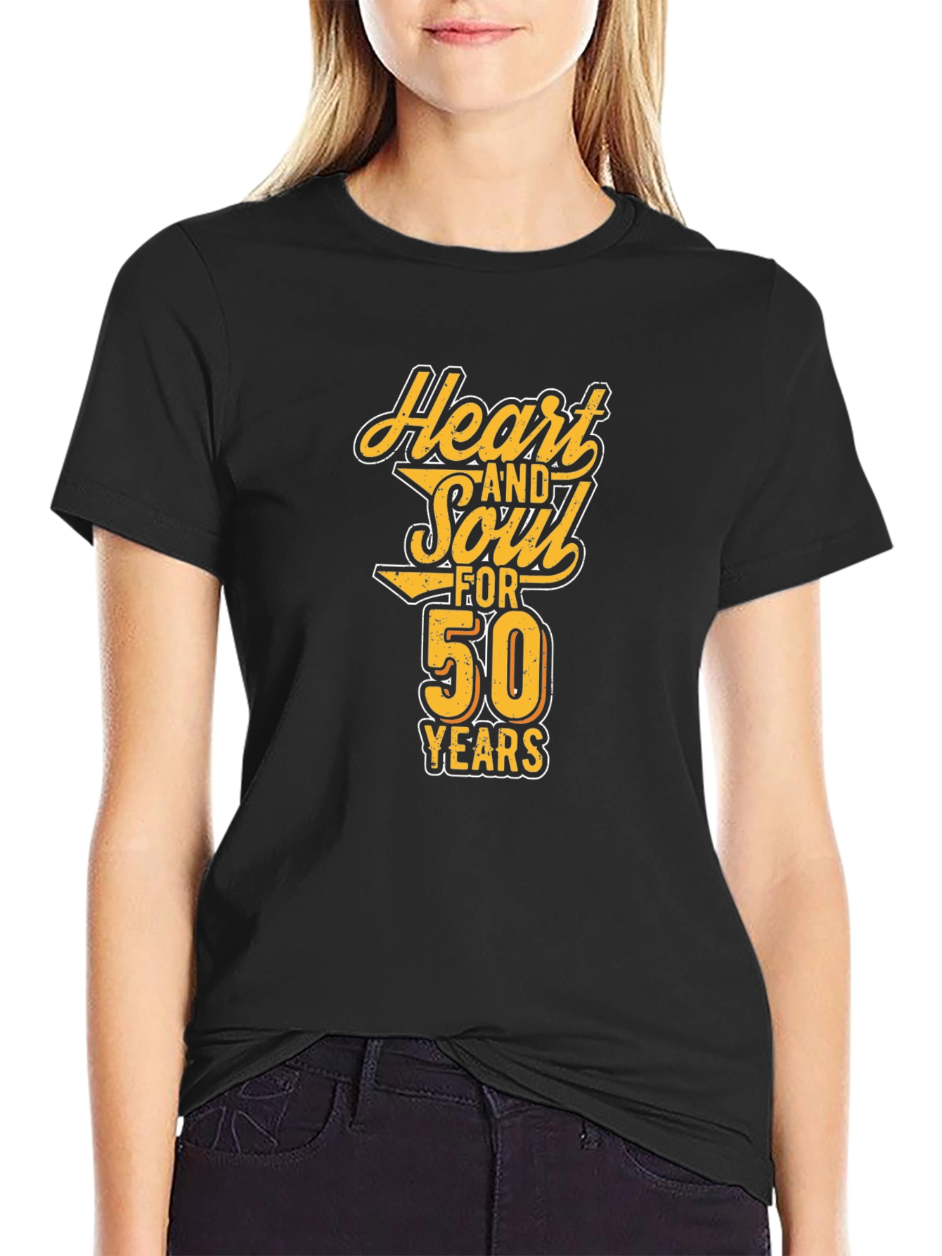 Heart and Soul 50 Years Black Graphic Tee