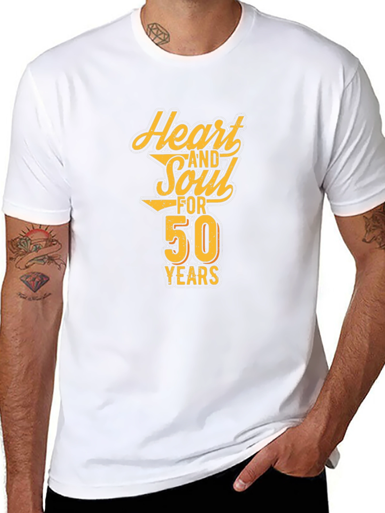 Heart and Soul 50 Years Black Graphic Tee