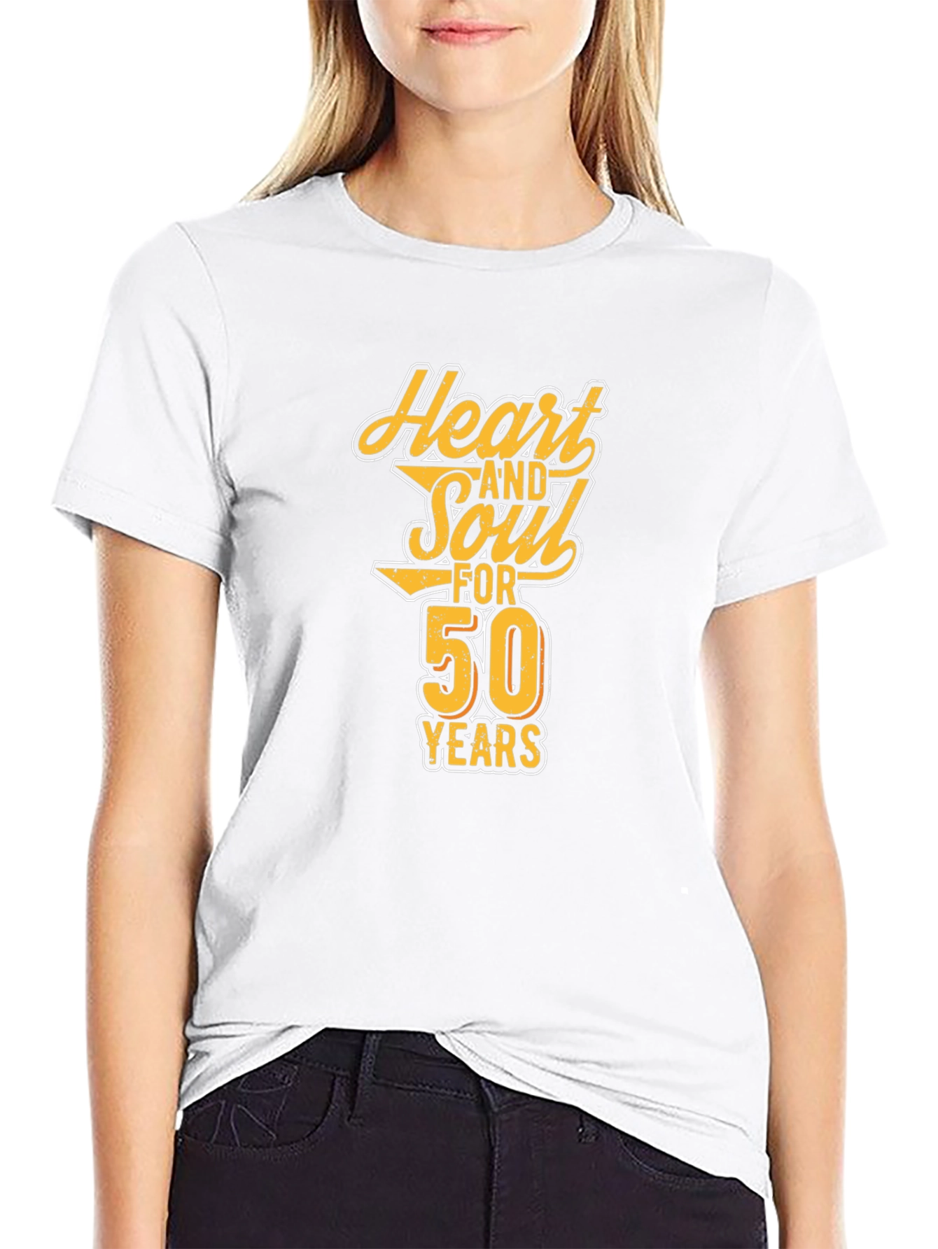 Heart and Soul 50 Years Black Graphic Tee