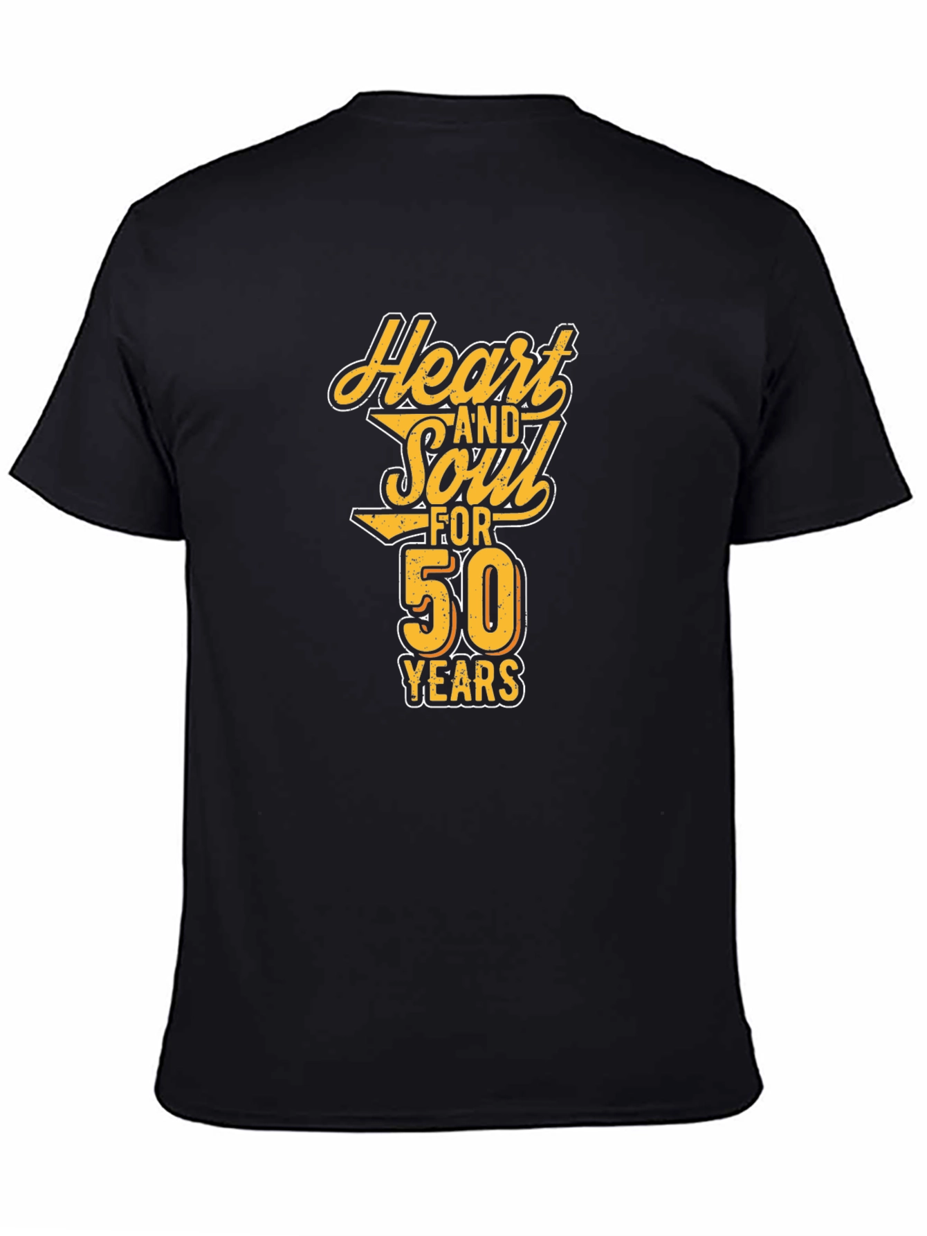 Heart and Soul 50 Years Black Graphic Tee