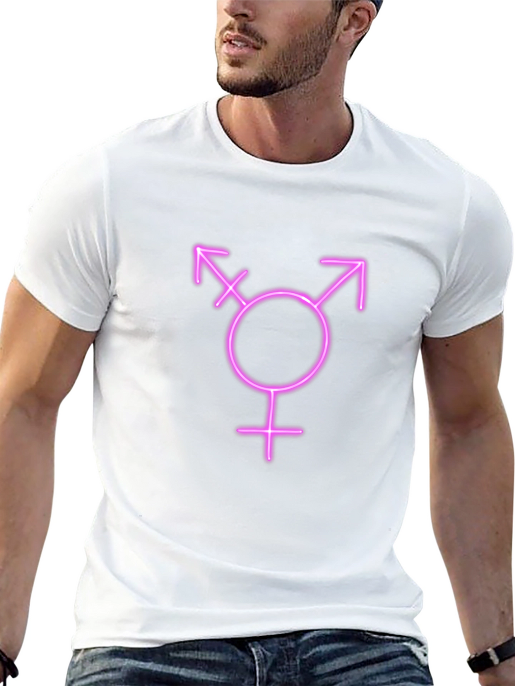 Transgender Symbol Black T-Shirt
