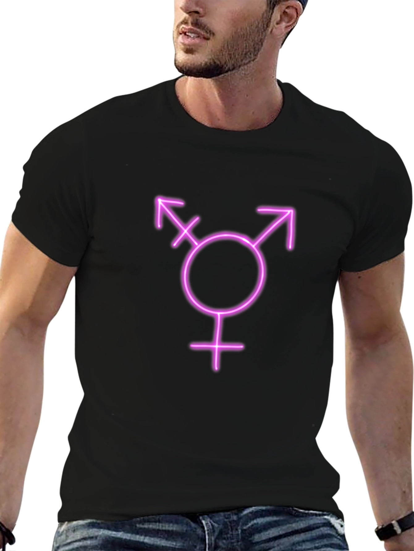 Transgender Symbol Black T-Shirt